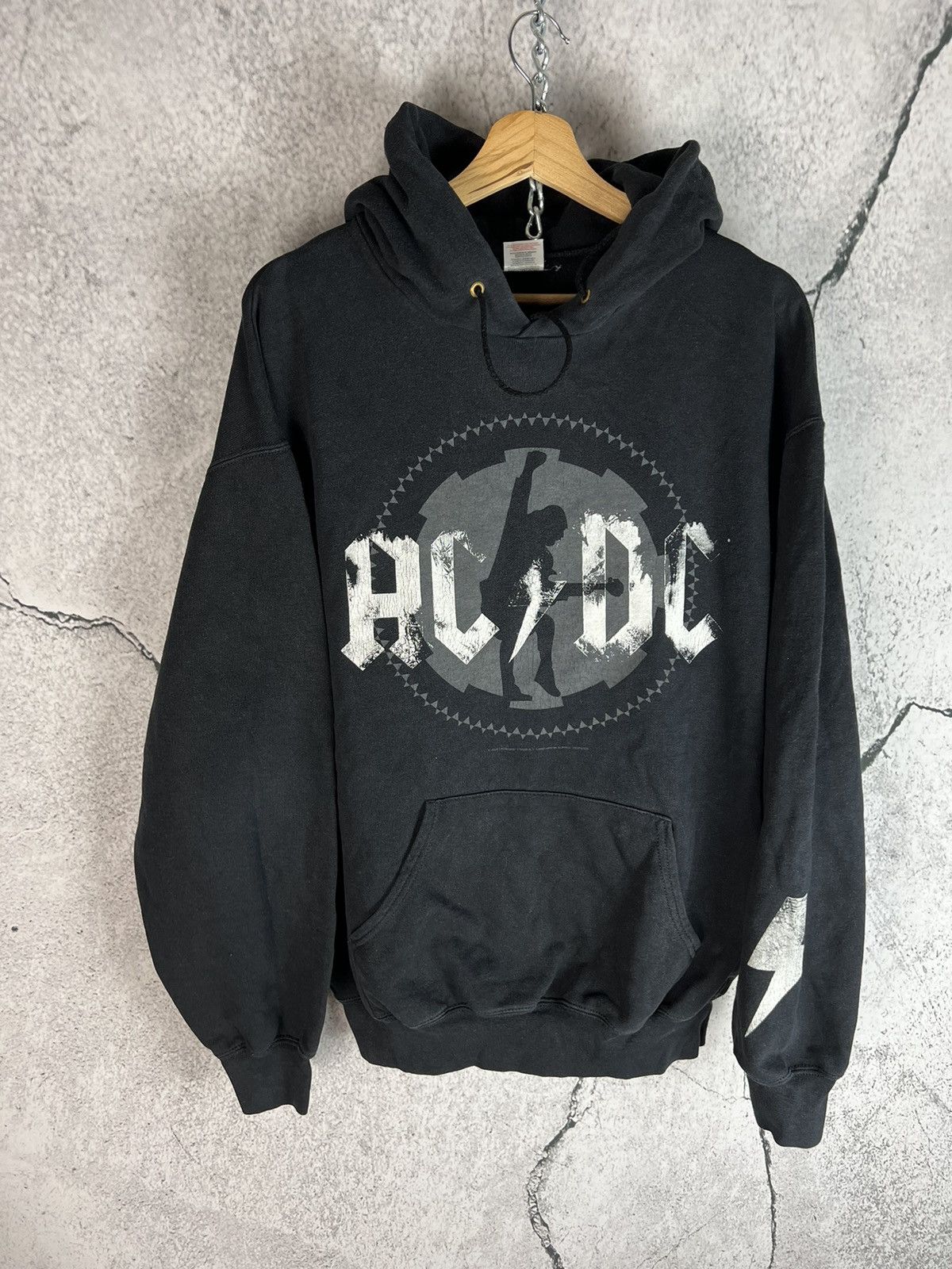Band Tees × Vintage Rare 00s Vintage AC/DC Hoodie Size US L / EU 52-54 / 3 - 1 Thumbnail