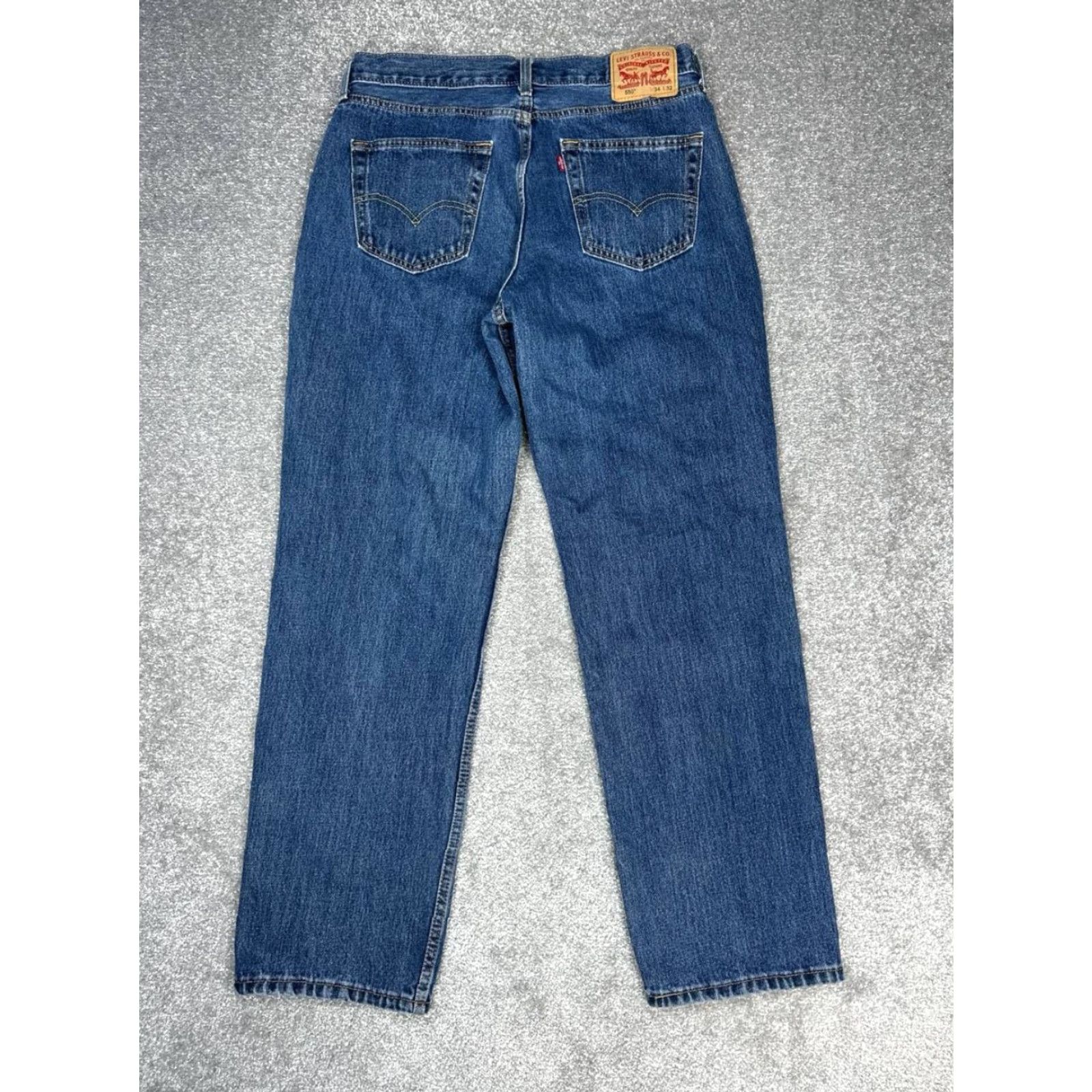 Levi's Levi's 550 Jeans Mens 34 Blue Denim Cotton Mid Rise Relaxed Straight Leg 32x31 Jeans Size US 34 / EU 50 - 2 Thumbnail