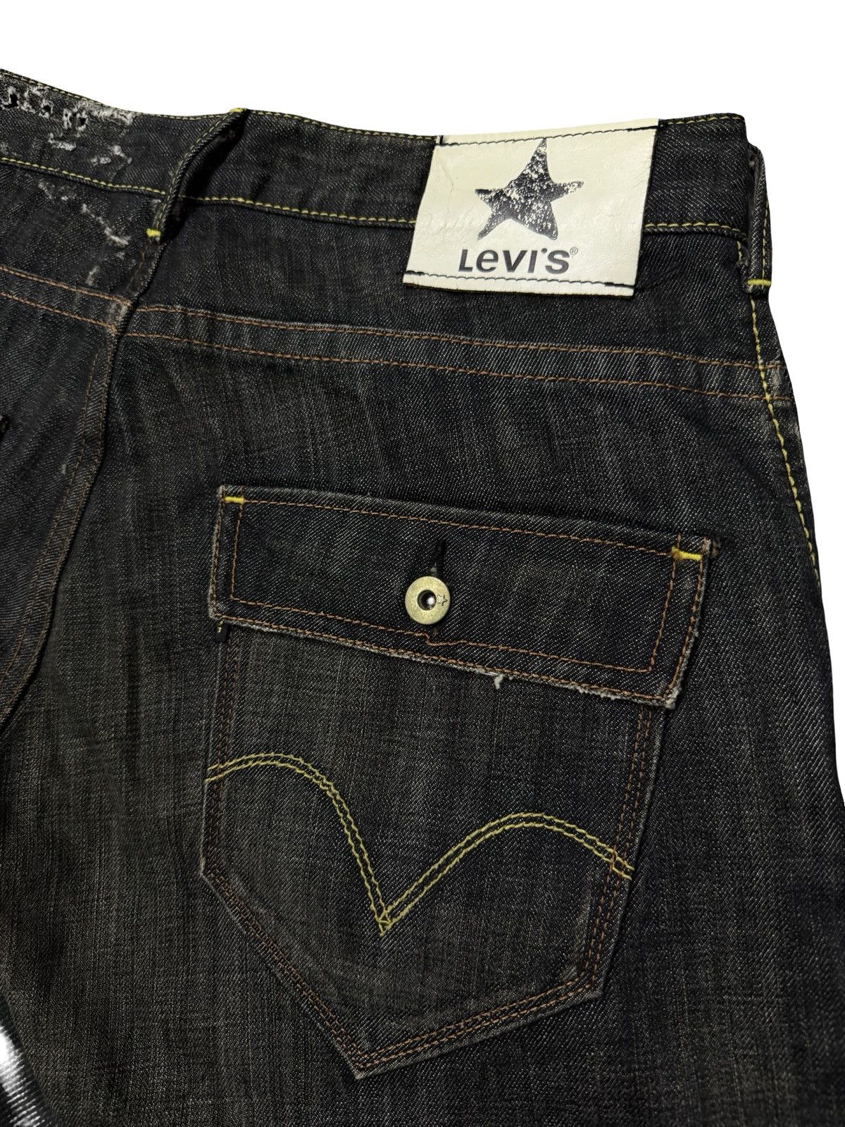 Levi's Vintage 00s Levi’s Black 521-00 Japanese Denim Jeans | W32 Size US 32 / EU 48 - 7 Thumbnail
