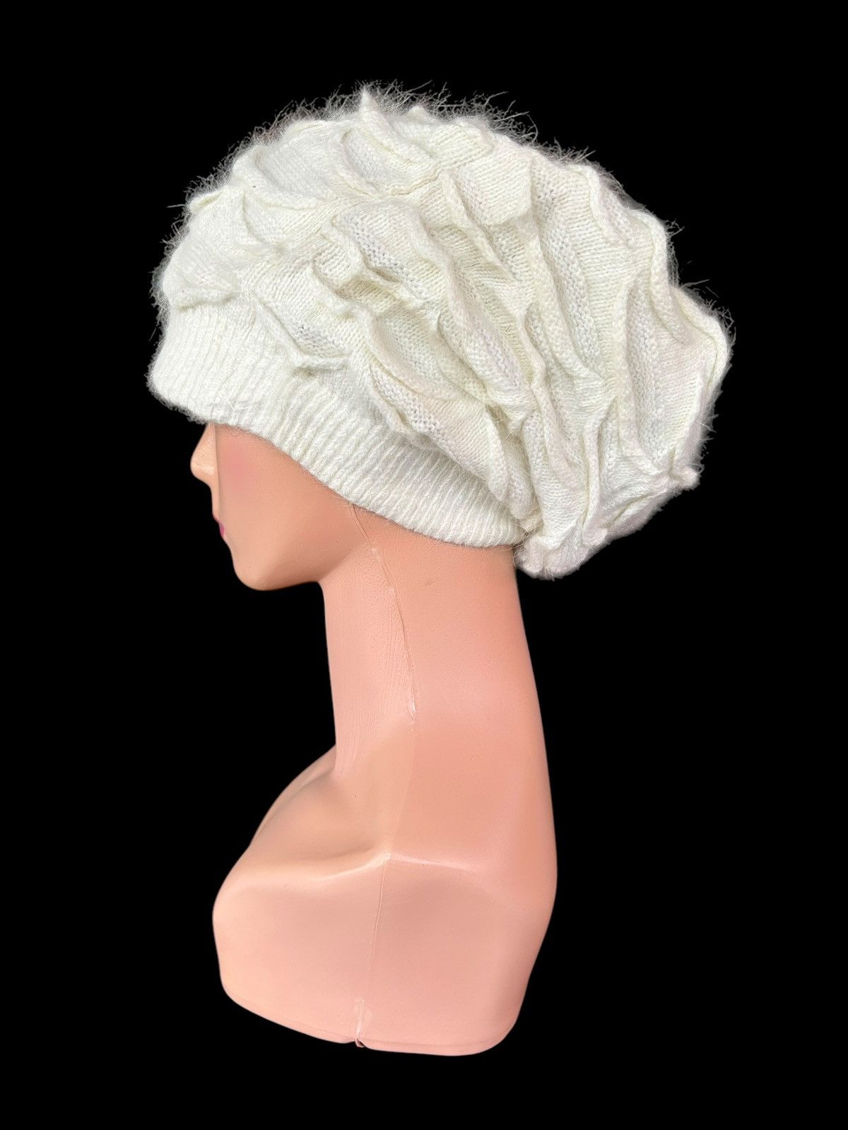 Japanese Brand × Kapital × Vintage Japanese Punk Bondage Style Knitt Fur Hairy Big Beanie Hats Size ONE SIZE - 4 Thumbnail