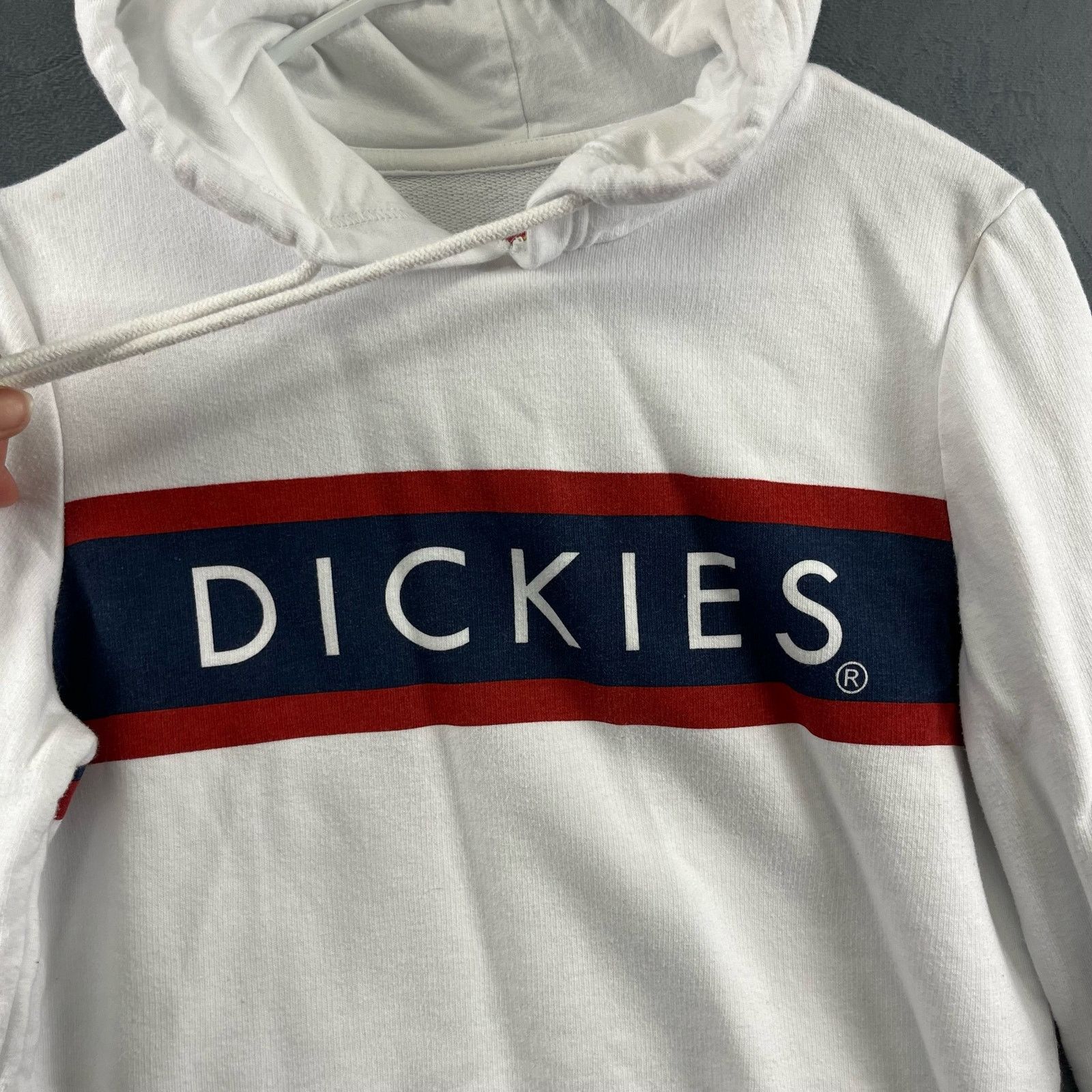 Dickies Dickies Raw Hem Crop Top Hoodie Sweatshirt Logo Skater Size M / US 6-8 / IT 42-44 - 3 Thumbnail