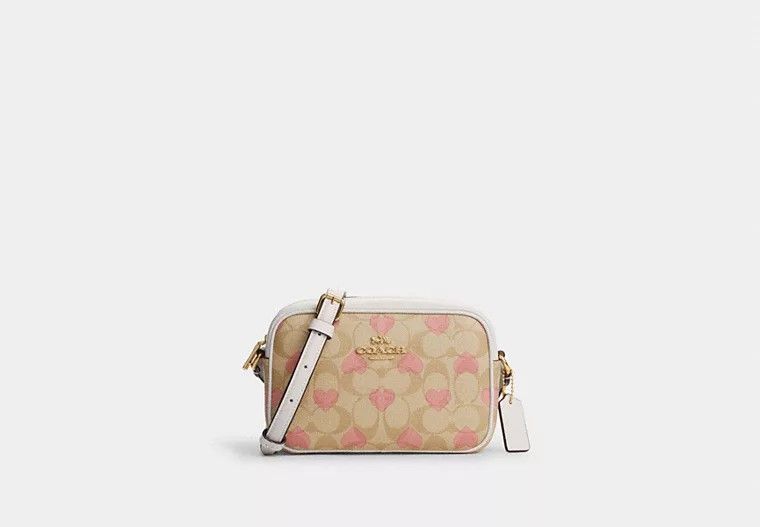 Coach Mini Jamie Camera Bag In Signature Canvas With Heart Print Grailed