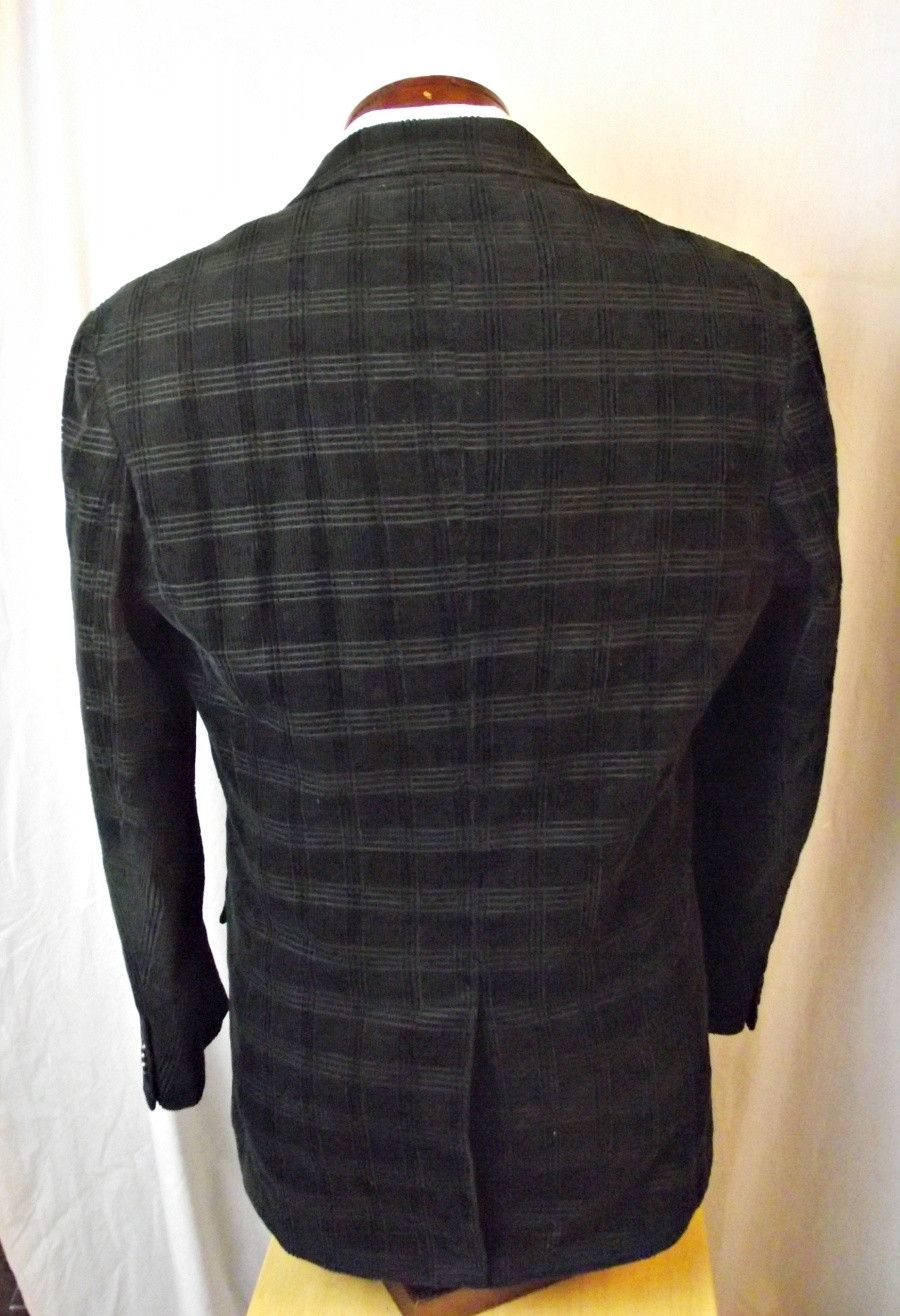Marc Ecko NEW Mens Textured Corduroy Blazer Black Medium-Large Size 42R - 6 Thumbnail