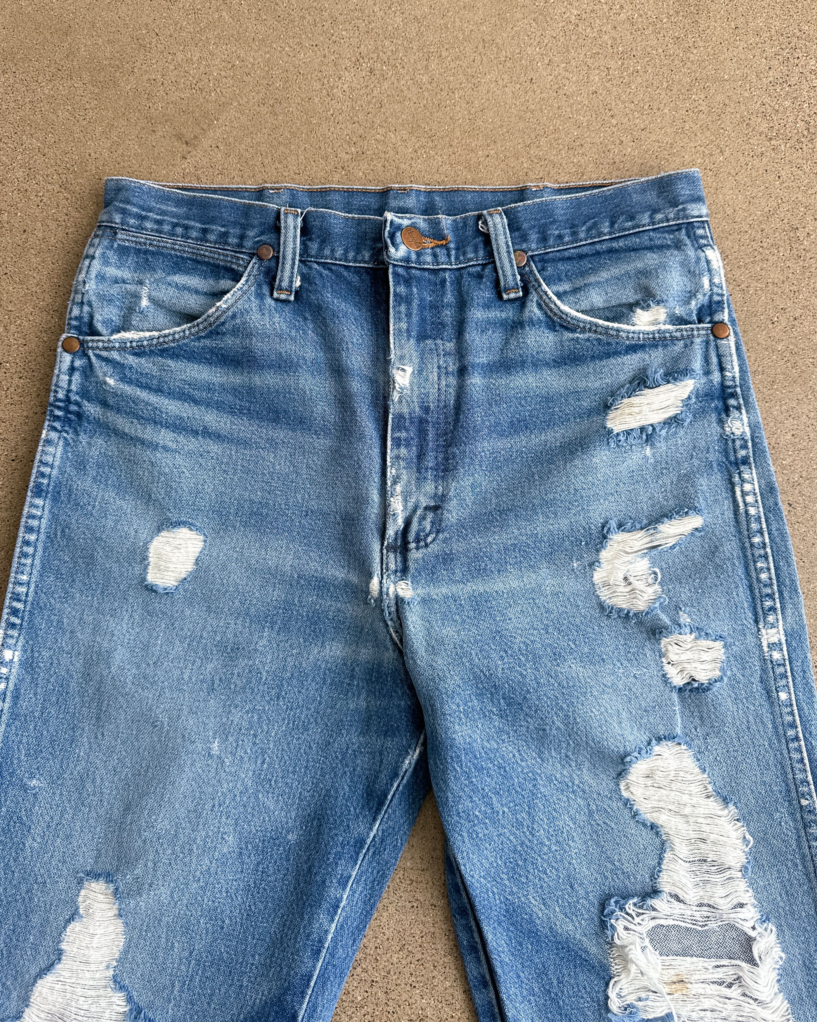 Wrangler Vintage 90s Wrangler 936 Jeans Distressed Cowboy Men's 32 Size US 32 / EU 48 - 3 Thumbnail