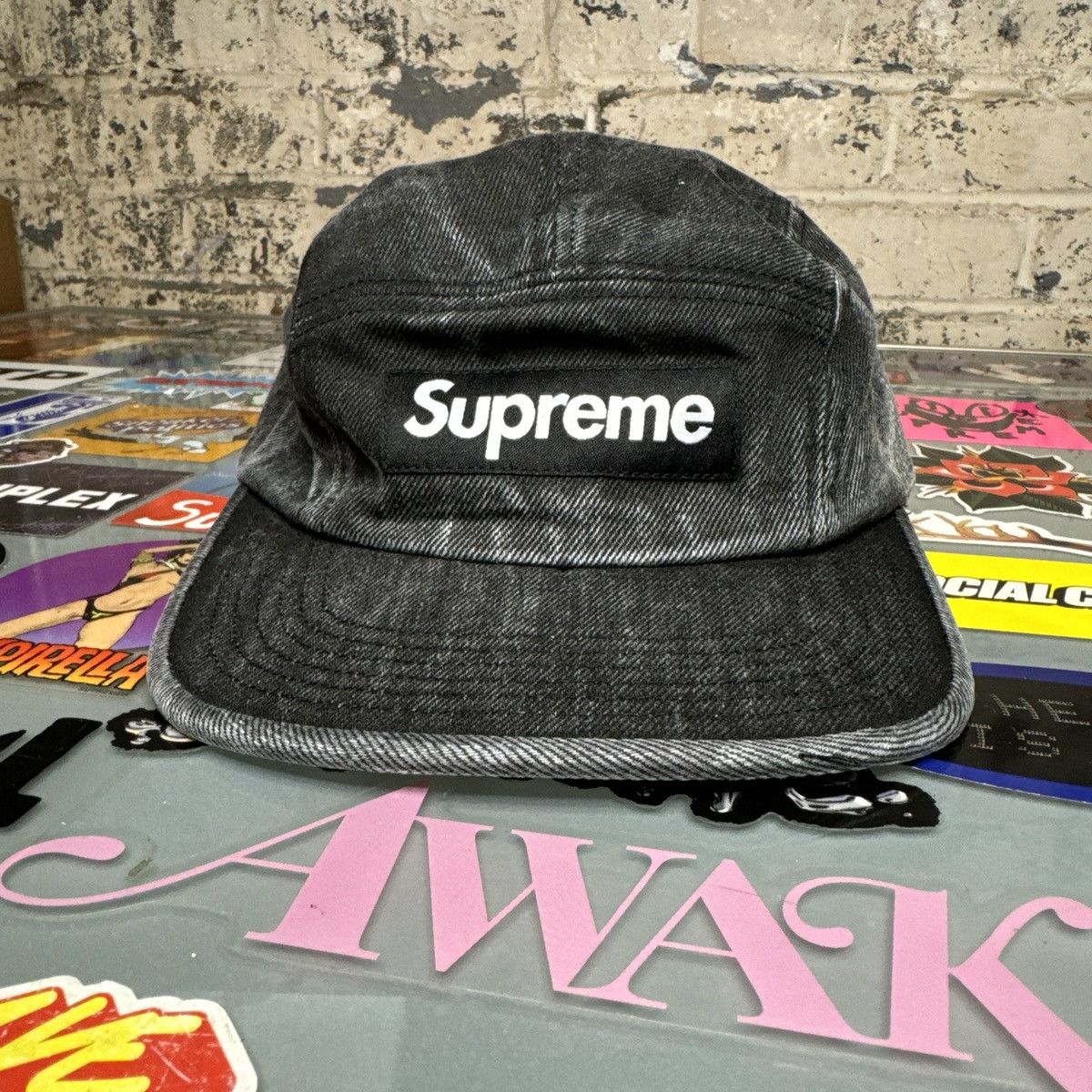 Supreme Coated Denim Camp Cap 