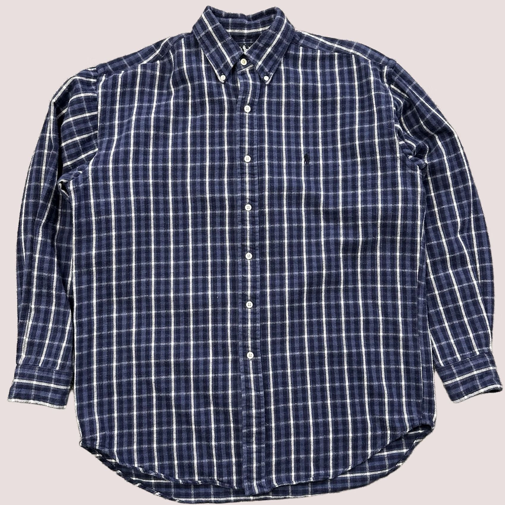 Ralph Lauren Ralph Lauren Blake Flannel Shirt Mens M Long Sleeve Button-Down Plaid Blue Size US M / EU 48-50 / 2 - 1 Thumbnail