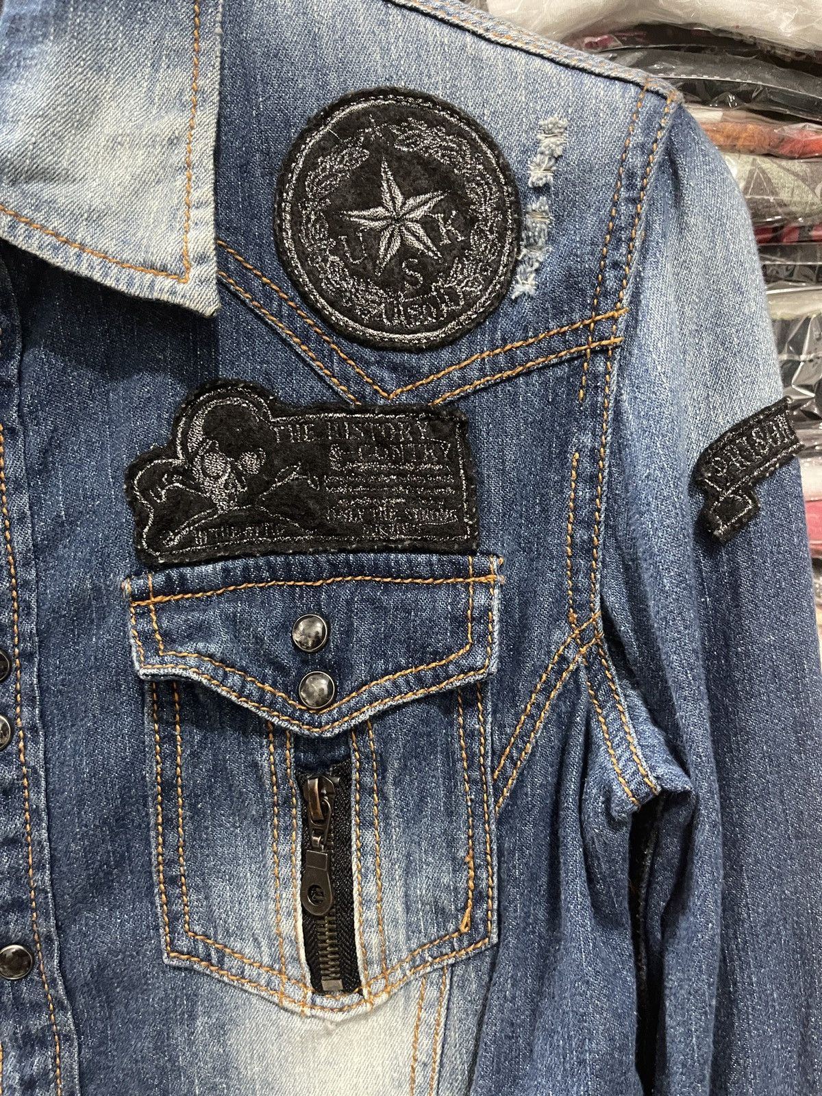 If Six Was Nine × In The Attic × Japanese Brand In The Attic Denim Long Sleeve Distressed Jacket Size M Size M / US 6-8 / IT 42-44 - 6 Thumbnail