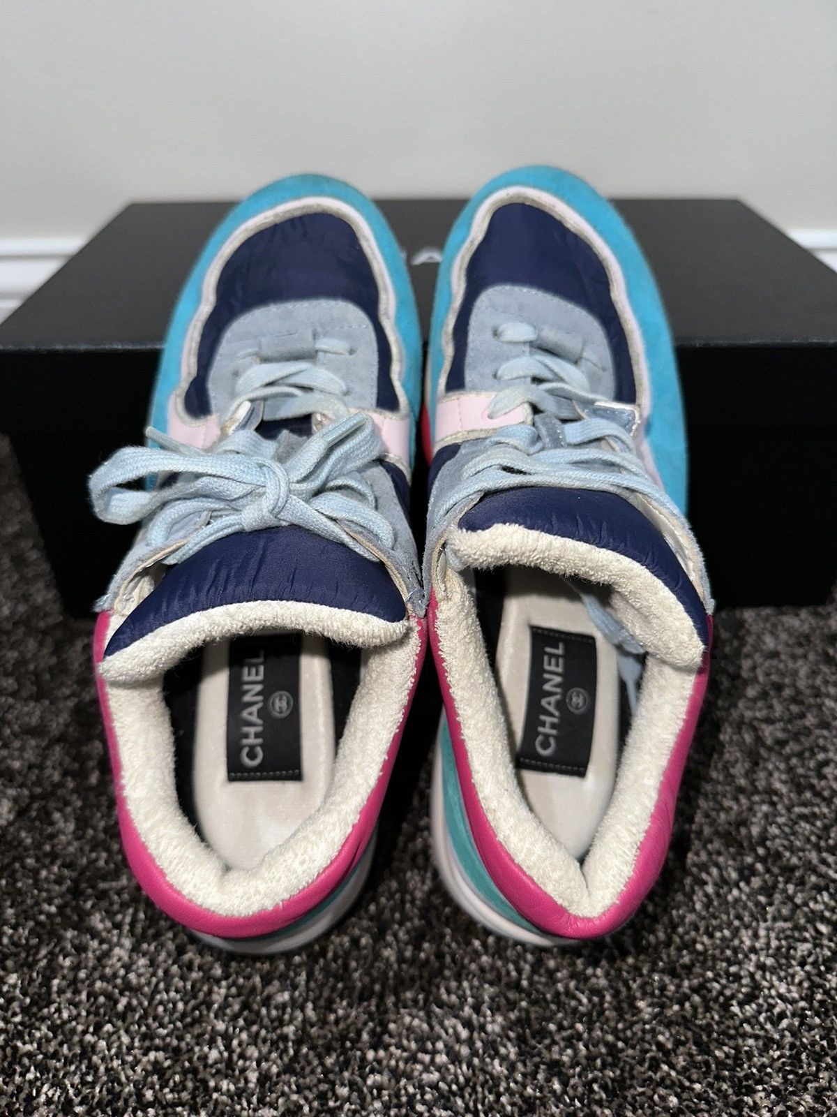 Chanel Chanel CC Logo Multicolor Suede Trainer Sneakers Size US 9.5 / IT 39.5 - 10 Thumbnail