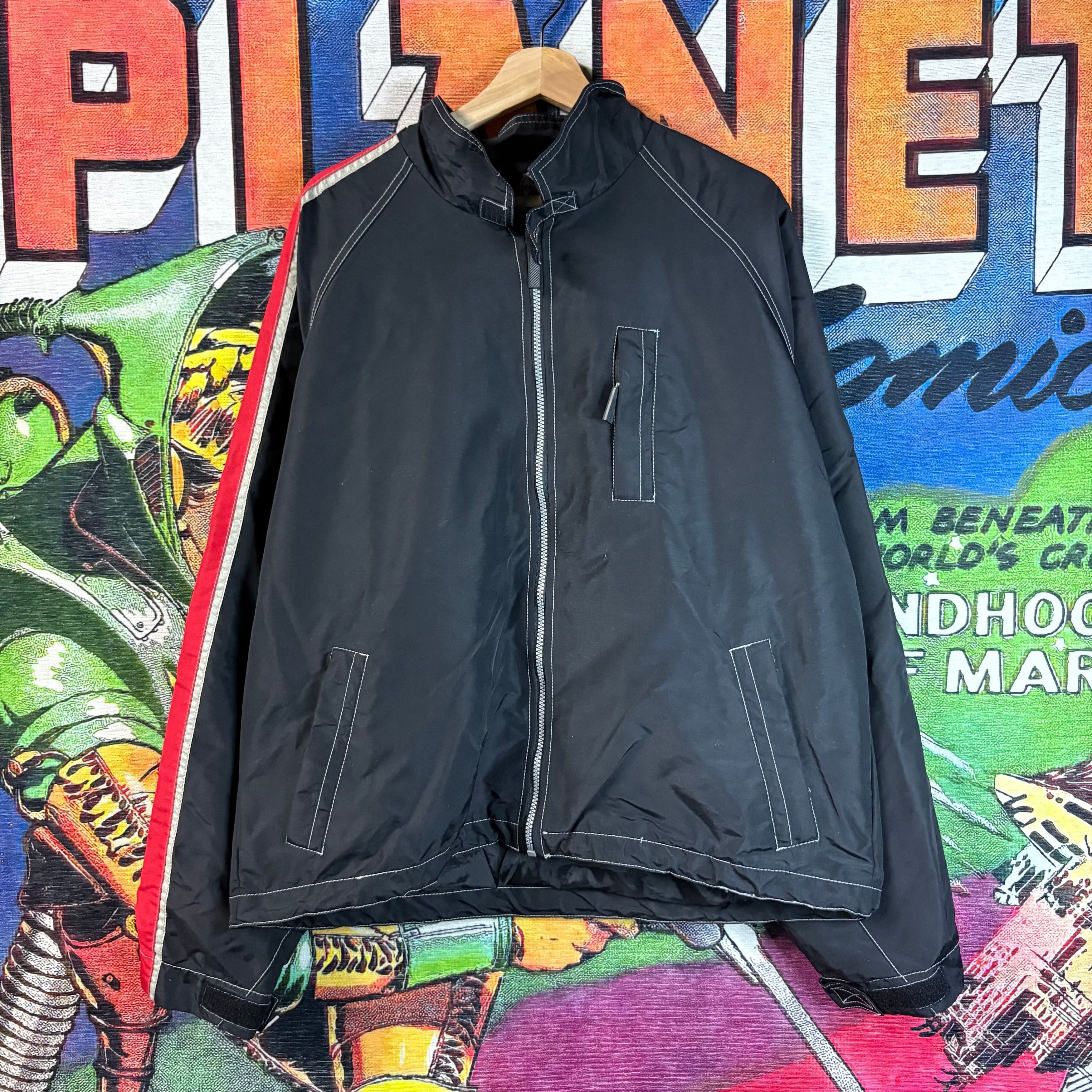 Marlboro Vintage Marlboro Unlimited Gear Black Red Nylon Windbreaker Size US XL / EU 56 / 4 - 2 Thumbnail