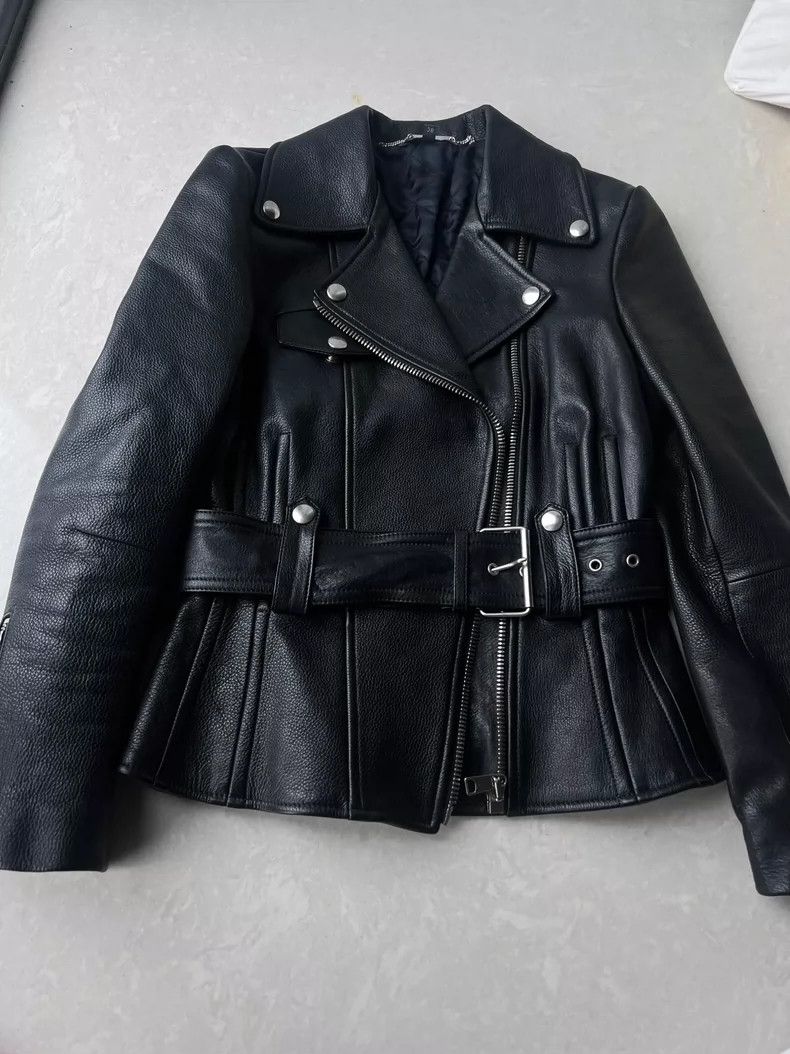 Alexander McQueen Alexander McQUEEN Leather jacket, classic style, genuine le Size XS / US 0-2 / IT 36-38 - 1 Thumbnail