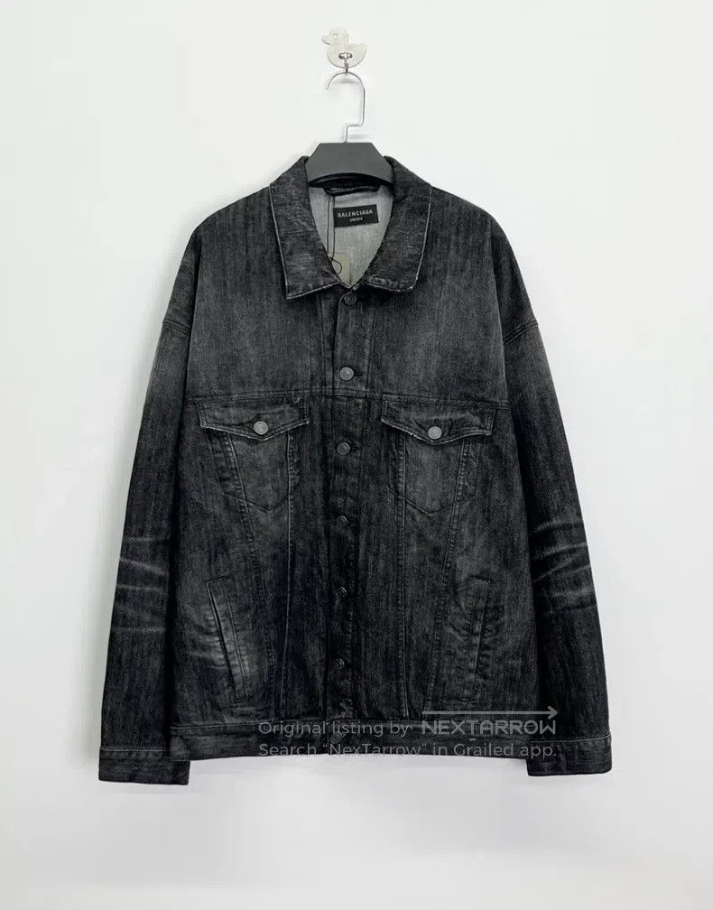 Balenciaga Balenciaga Water-washed black and gray denim jacket with d Size US M / EU 48-50 / 2 - 1 Thumbnail
