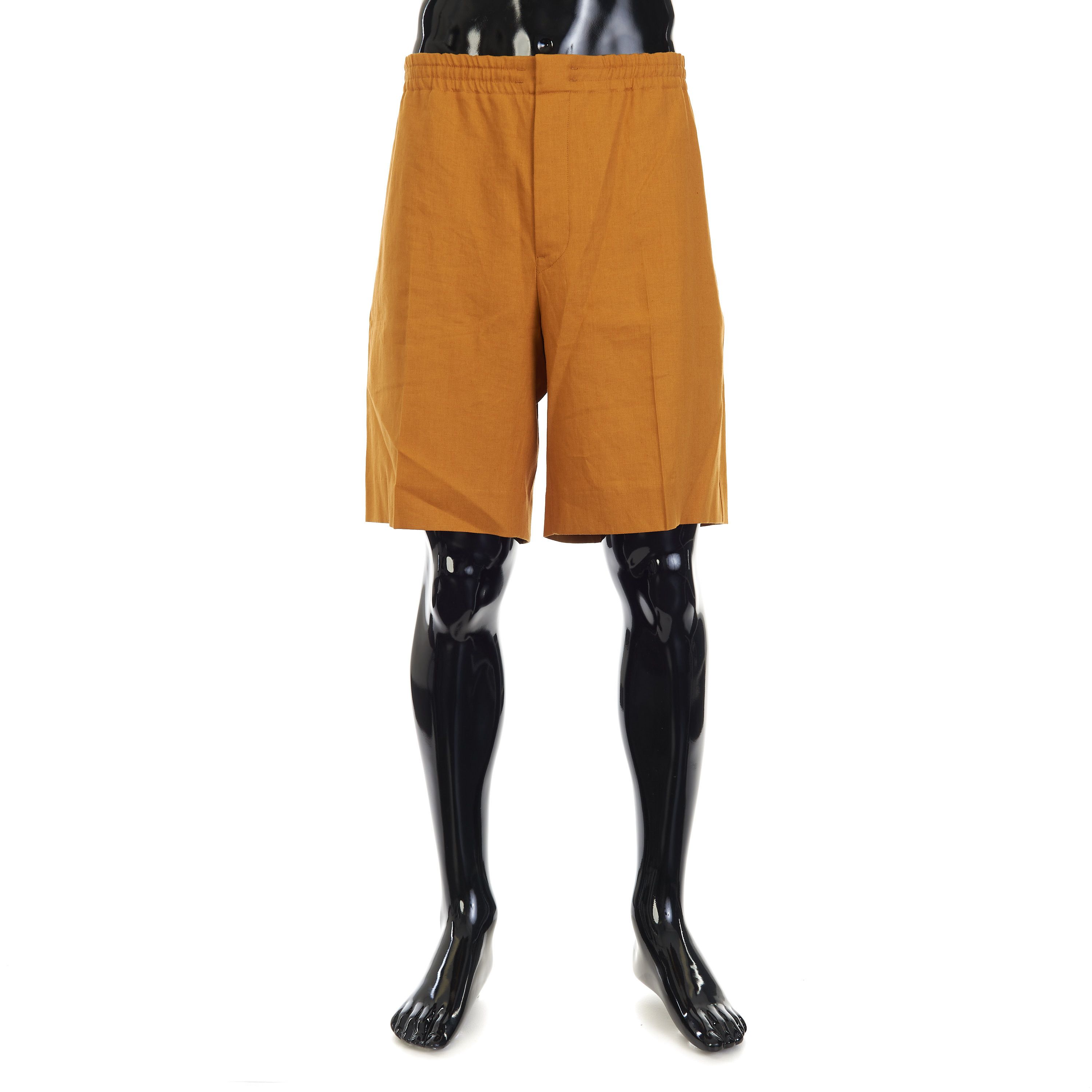 Ermenegildo Zegna Ochre Oasi Lino Shorts Size US 38 / EU 54 - 1 Thumbnail