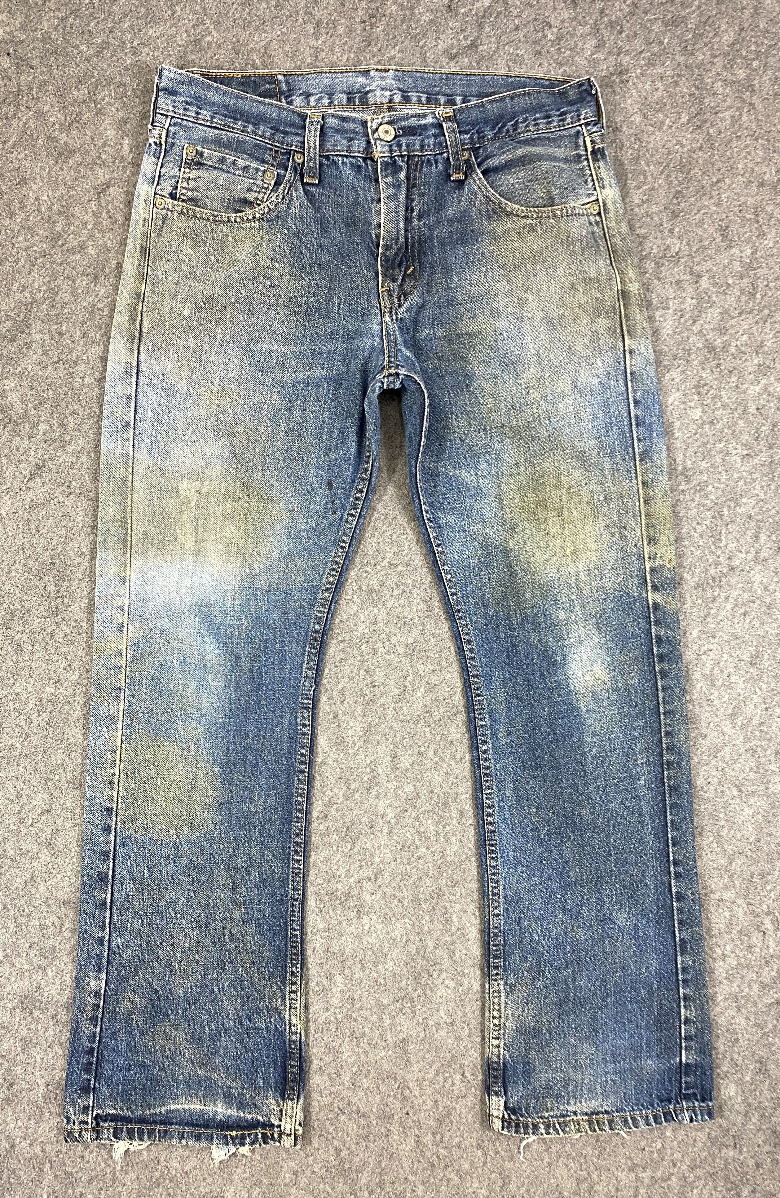 Japanese Brand Dirty Faded Blue Vintage Levis 527 Flare Jeans 33x29 -JN3206 Size US 33 - 1 Thumbnail