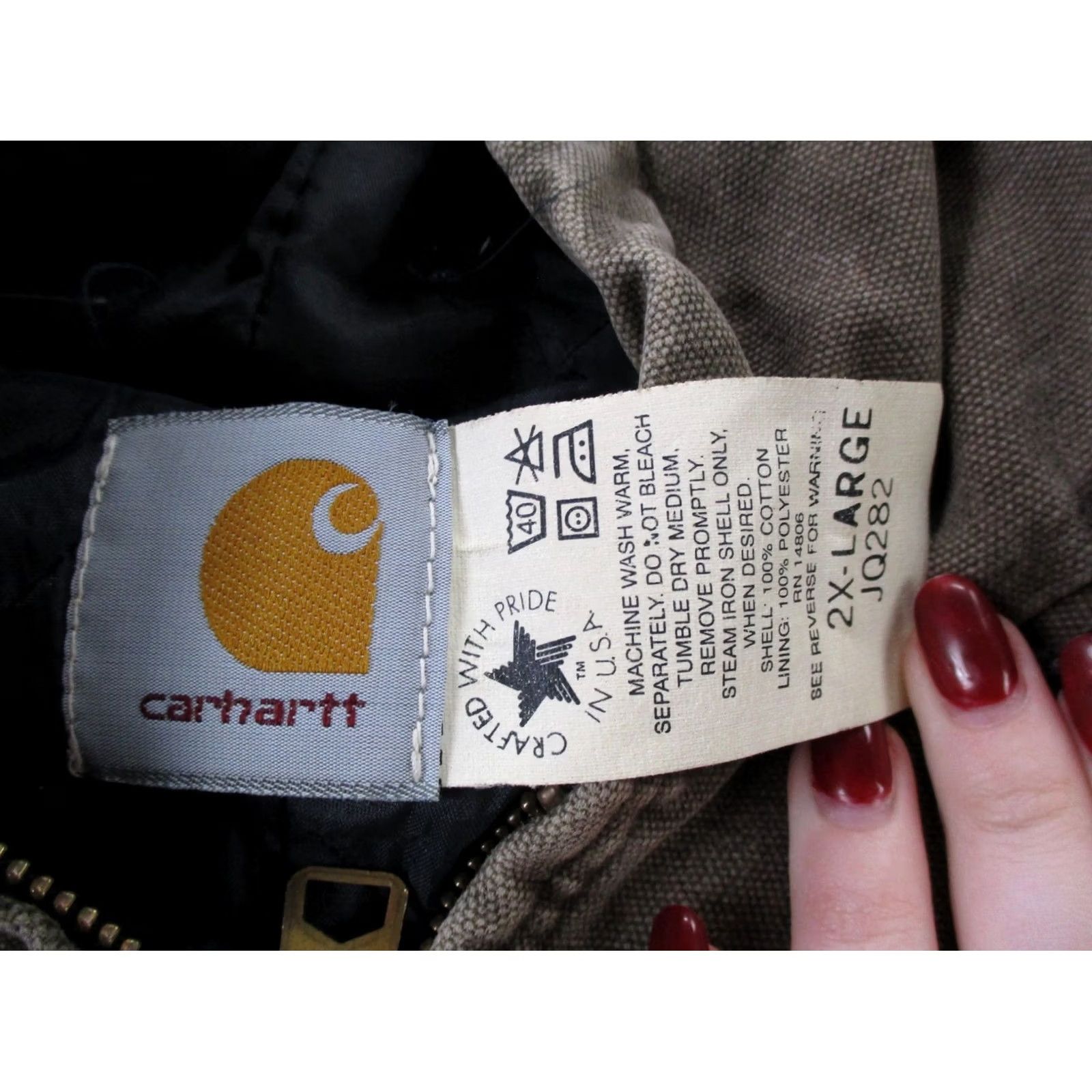 Carhartt VINTAGE Carhartt Jacket Men 2XL Quilted Lined Duck Active Workwear Outdoor JQ282 Size US XXL / EU 58 / 5 - 7 Thumbnail