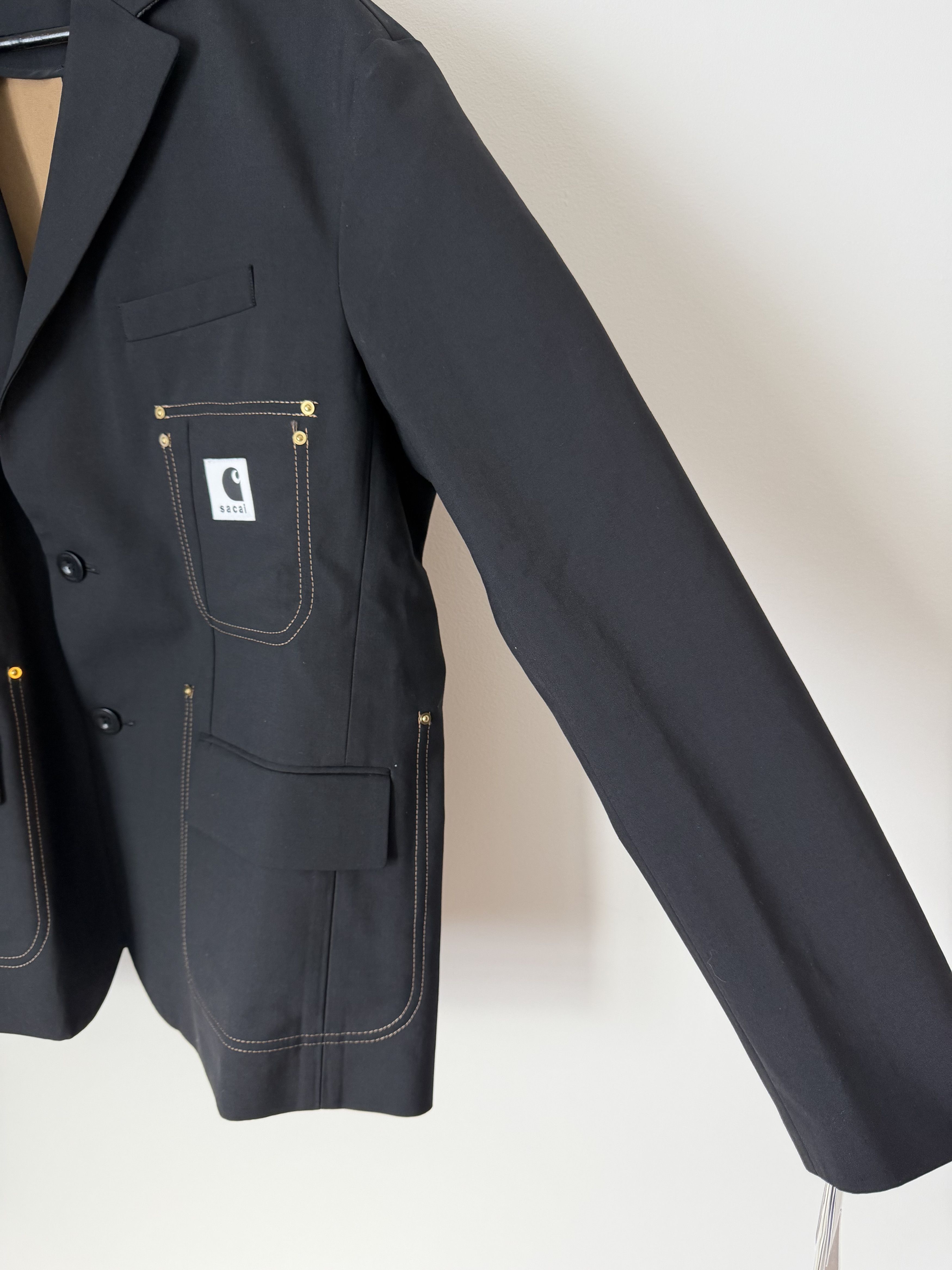 Carhartt Wip × Sacai Sacai Carhartt WIP Suiting Bonding Jacket in Black Size US XL / EU 56 / 4 - 5 Thumbnail