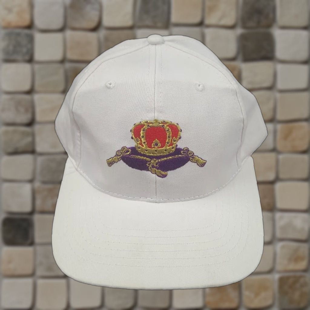 Vintage VINTAGE Crown Royal Alcohol Promo Strapback Hat White Crown Embroidered Crown Mens Adjustable 90s USA Casual Hat Size ONE SIZE - 1 Thumbnail