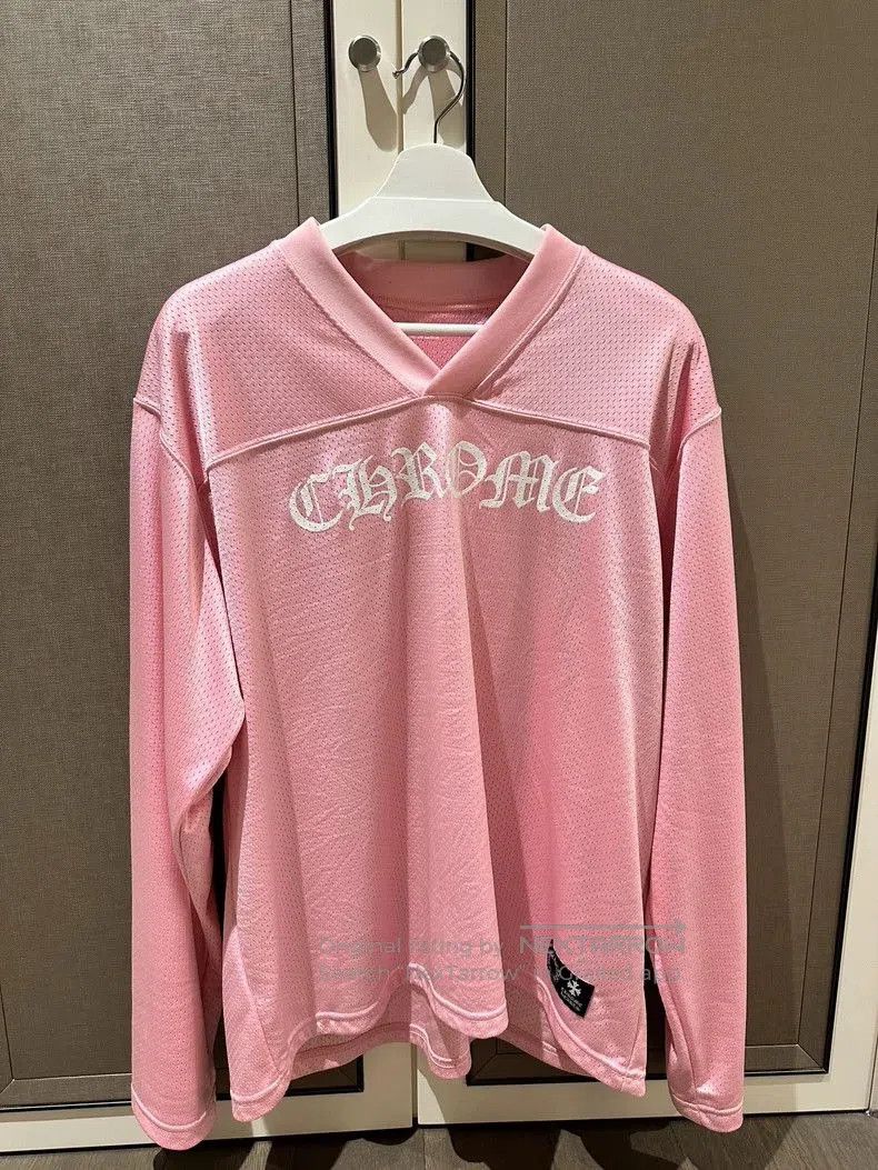 Chrome Hearts Pink Ice Hockey Jersey Size L-