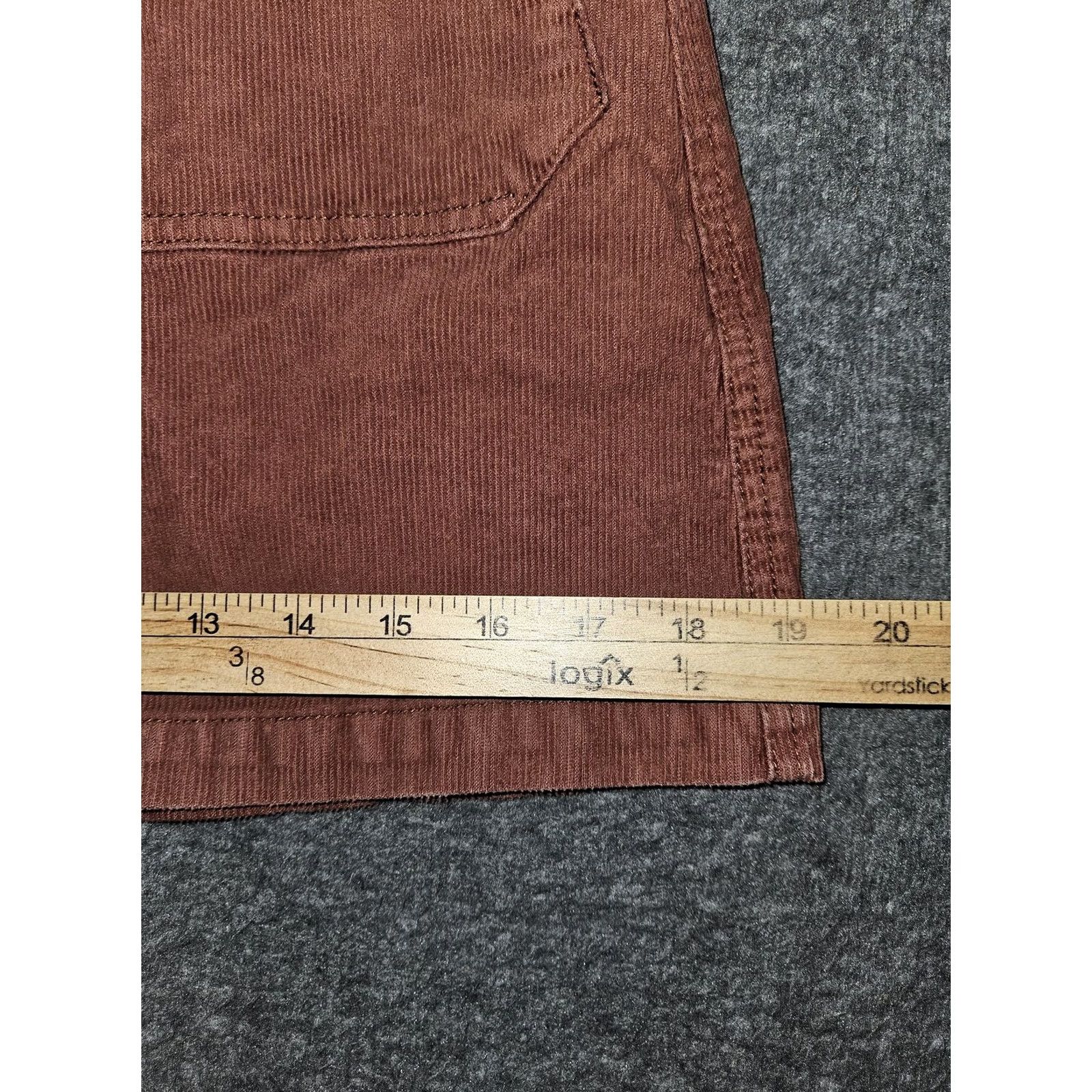 Vintage VINTAGE American Eagle Skirt Womens 2 Brown Corduroy Super High Rise A-Line Button Front (note: original is non-vintage) Size 26" / US 2 / IT 38 - 5 Thumbnail
