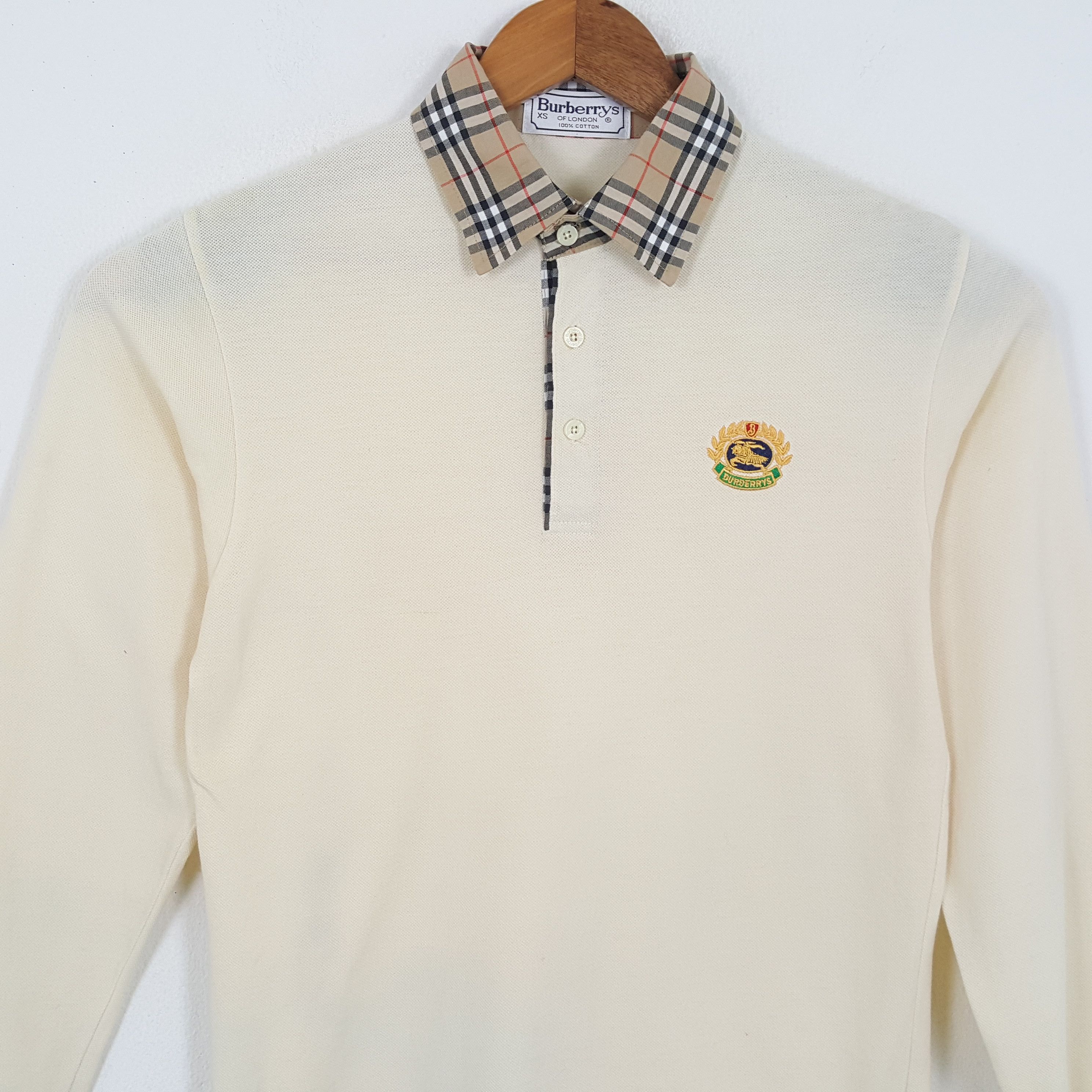 Burberry × Vintage Vintage BURBERRYS Nova Check Collar Design Polos Size US S / EU 44-46 / 1 - 2 Thumbnail