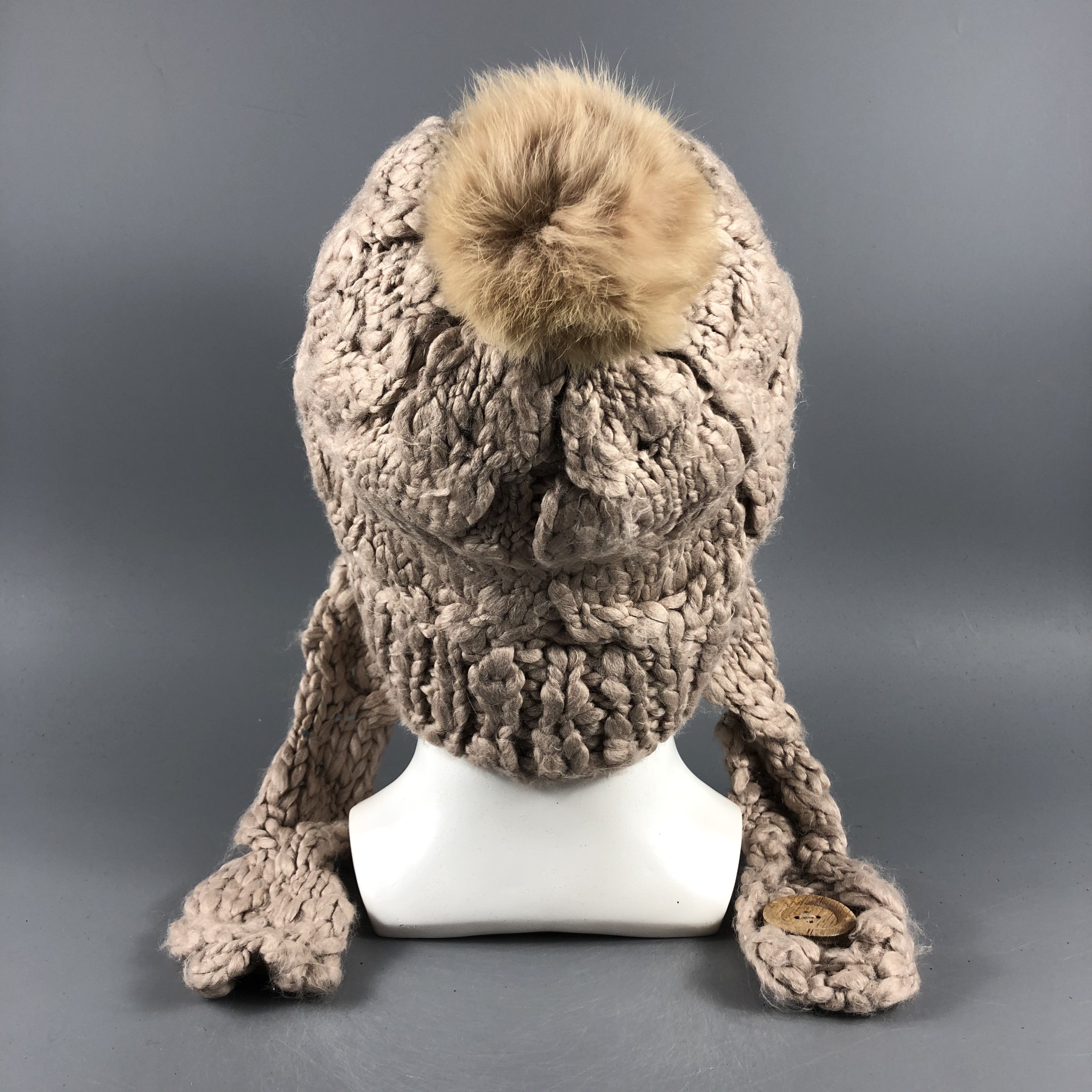 Japanese Brand × Vintage Ear Flap Hat Knit Beanie Snow Hat Snow Cap -D646 Size ONE SIZE - 3 Thumbnail