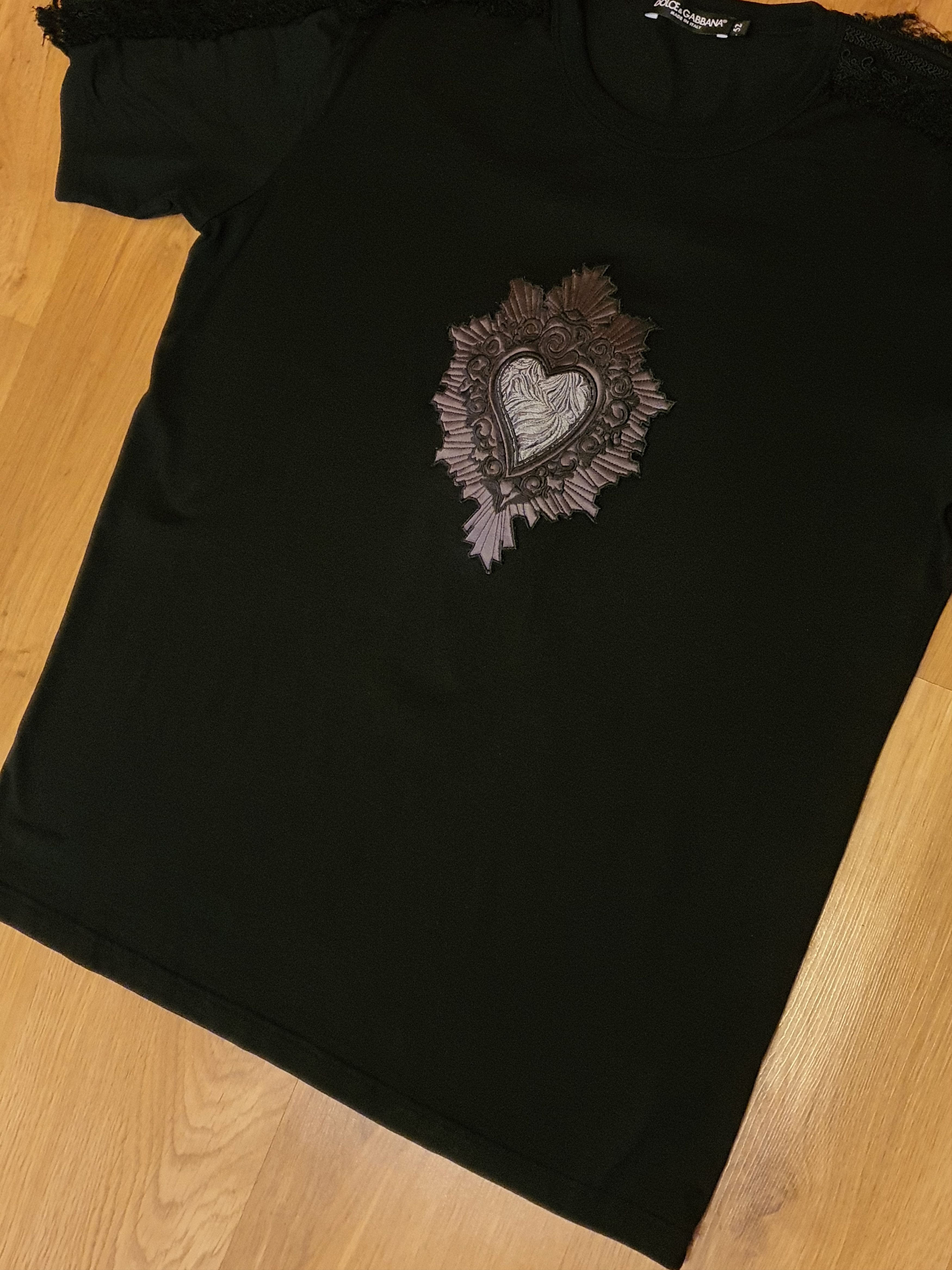 Dolce & Gabbana Dolce & Gabbana Heart Tee Fringe T-shirt Size US L / EU 52-54 / 3 - 7 Thumbnail