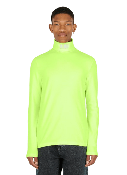 Vetements o1y0924 Turtleneck Sweater in Acid Green Size US S / EU 44-46 / 1 - 1 Thumbnail