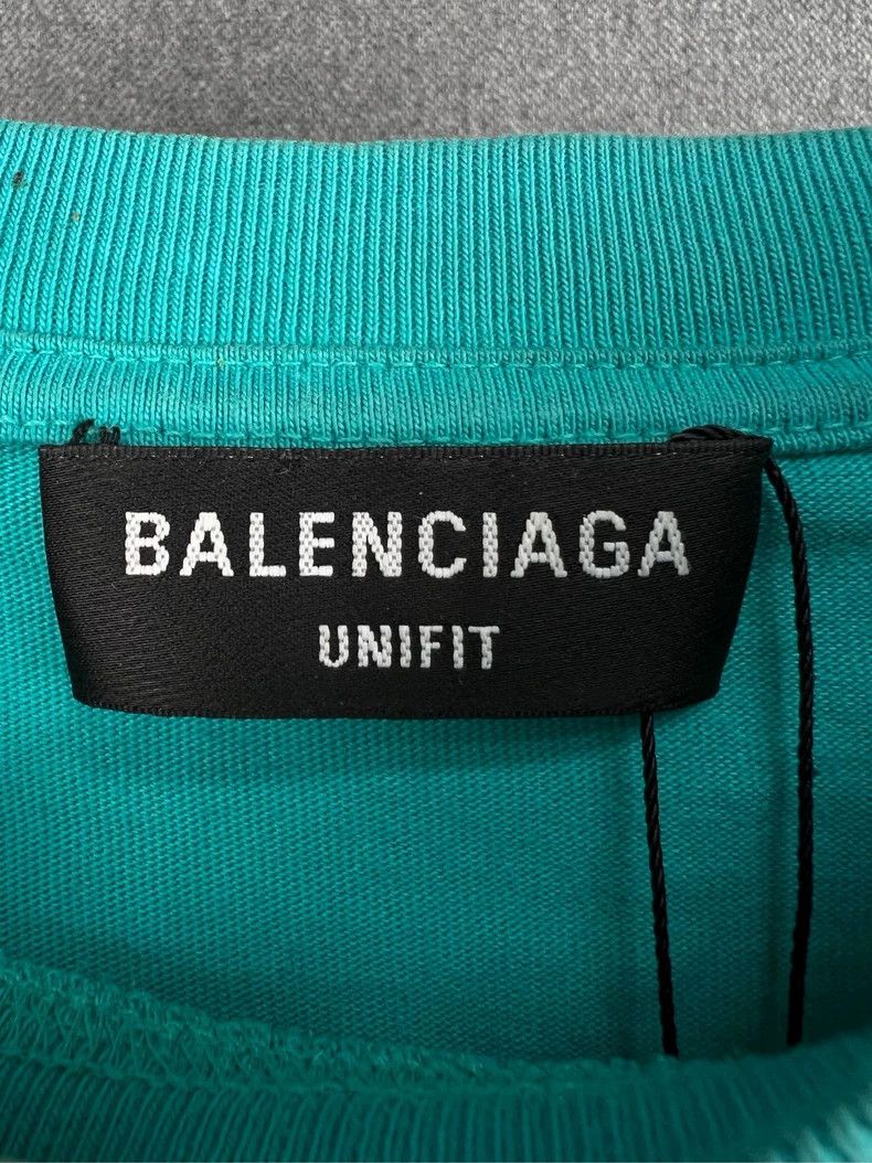 Balenciaga Balenciaga Lake Green Big Hole short sleeves 2503-Nextarrow Size US L / EU 52-54 / 3 - 4 Thumbnail