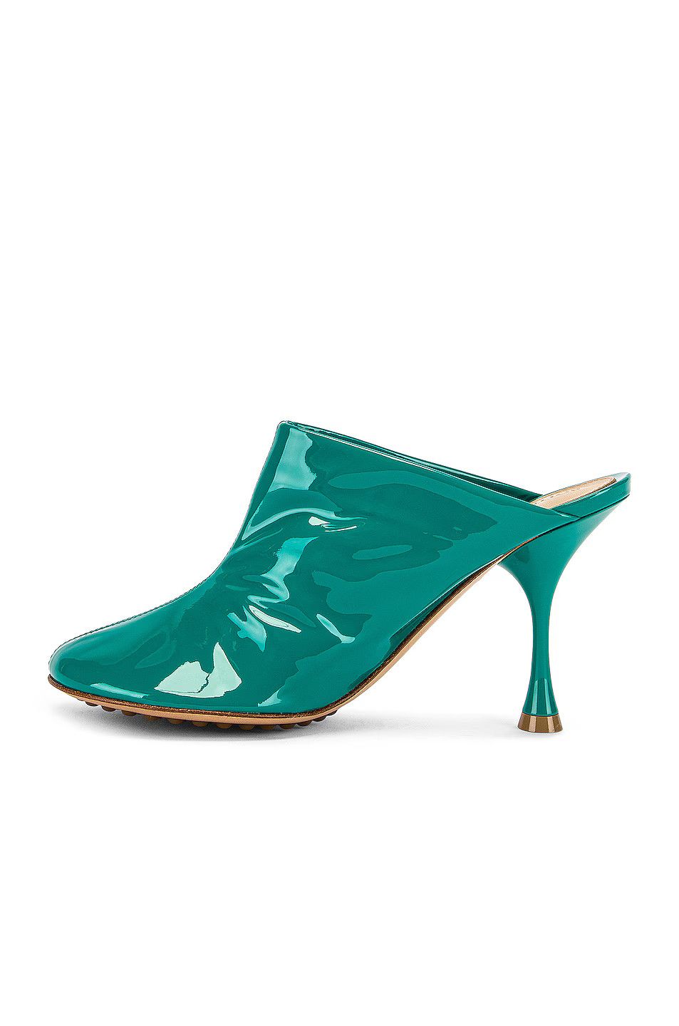 Bottega Veneta o1y0725 Spool Heel Mules in Emerald Green Size US 7 / IT 37 - 4 Thumbnail