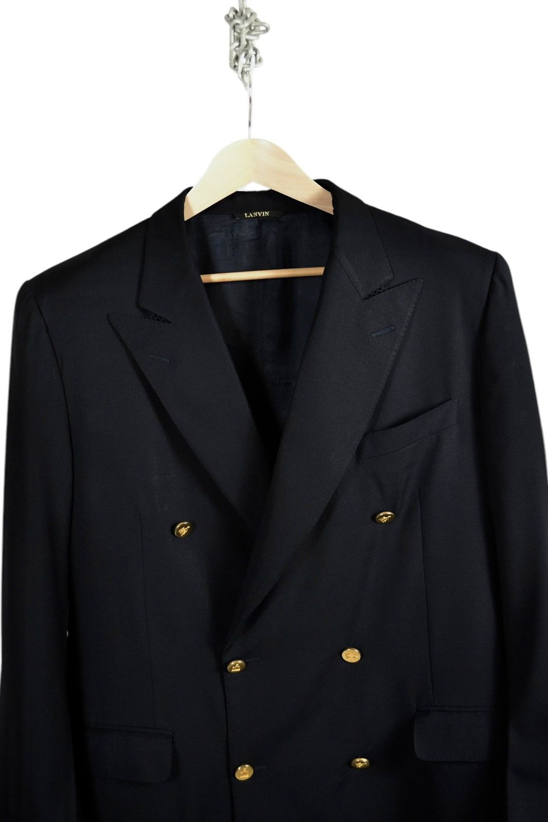 Lanvin Lanvin Double-Breasted Wool Blazer Size 52L - 10 Thumbnail