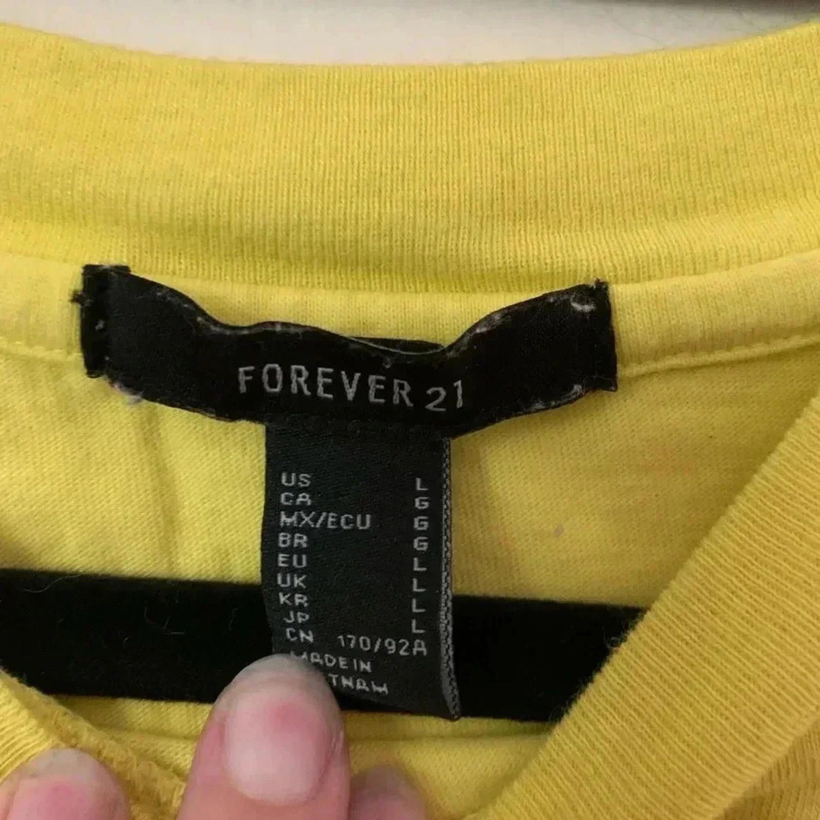 Forever 21 Yellow long sleeve crop top Size L / US 10 / IT 46 - 3 Thumbnail