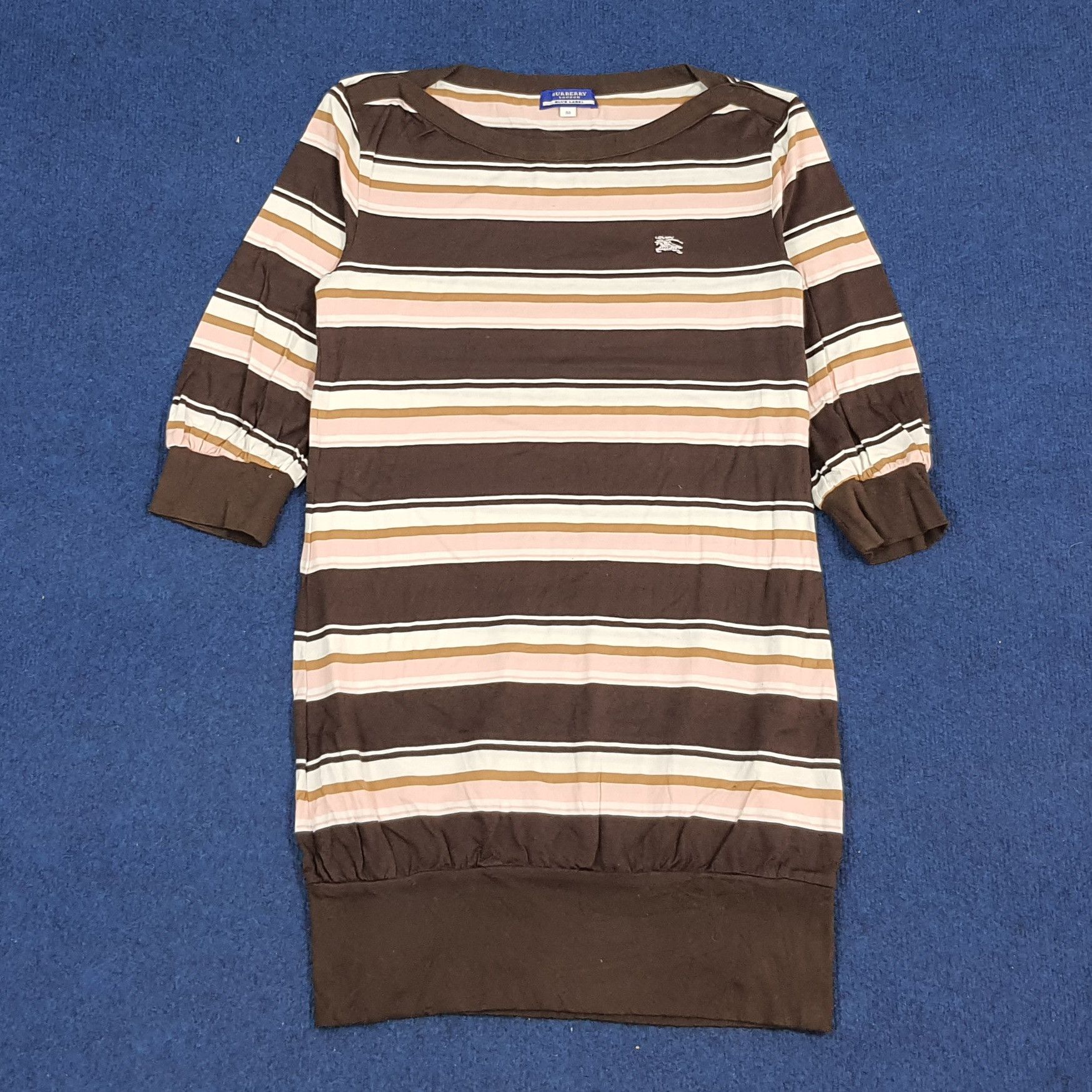Burberry × Vintage Vintage Burberry London Blue Label Striped Tshirt Size XS / US 0-2 / IT 36-38 - 1 Thumbnail