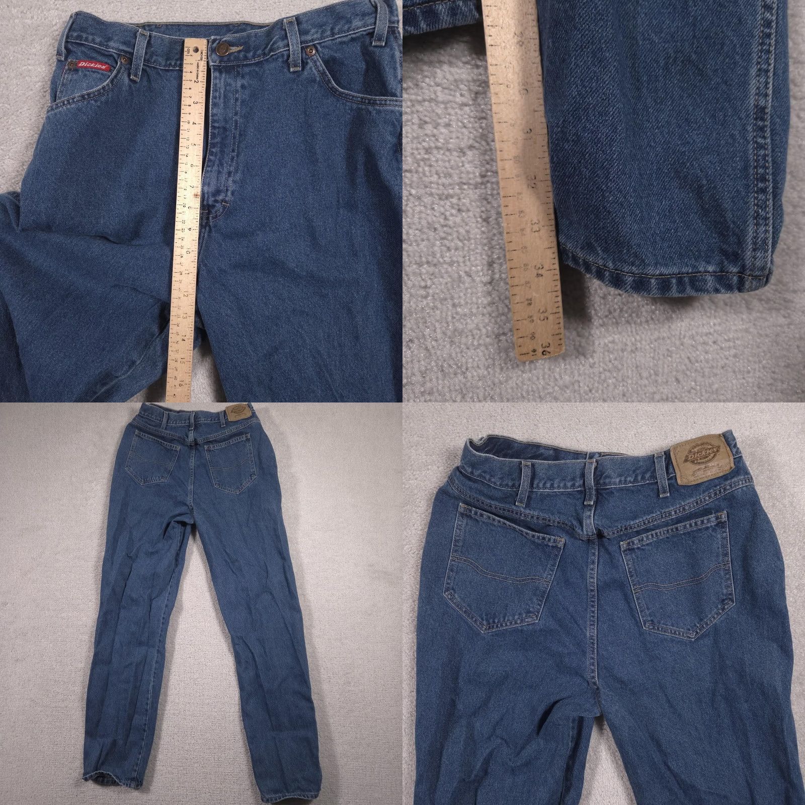 Dickies Dickies Jeans Womens 14T Blue Medium Wash High Rise Tapered Cotton Denim Tall Size 36" / US 14 / IT 50 - 8 Thumbnail