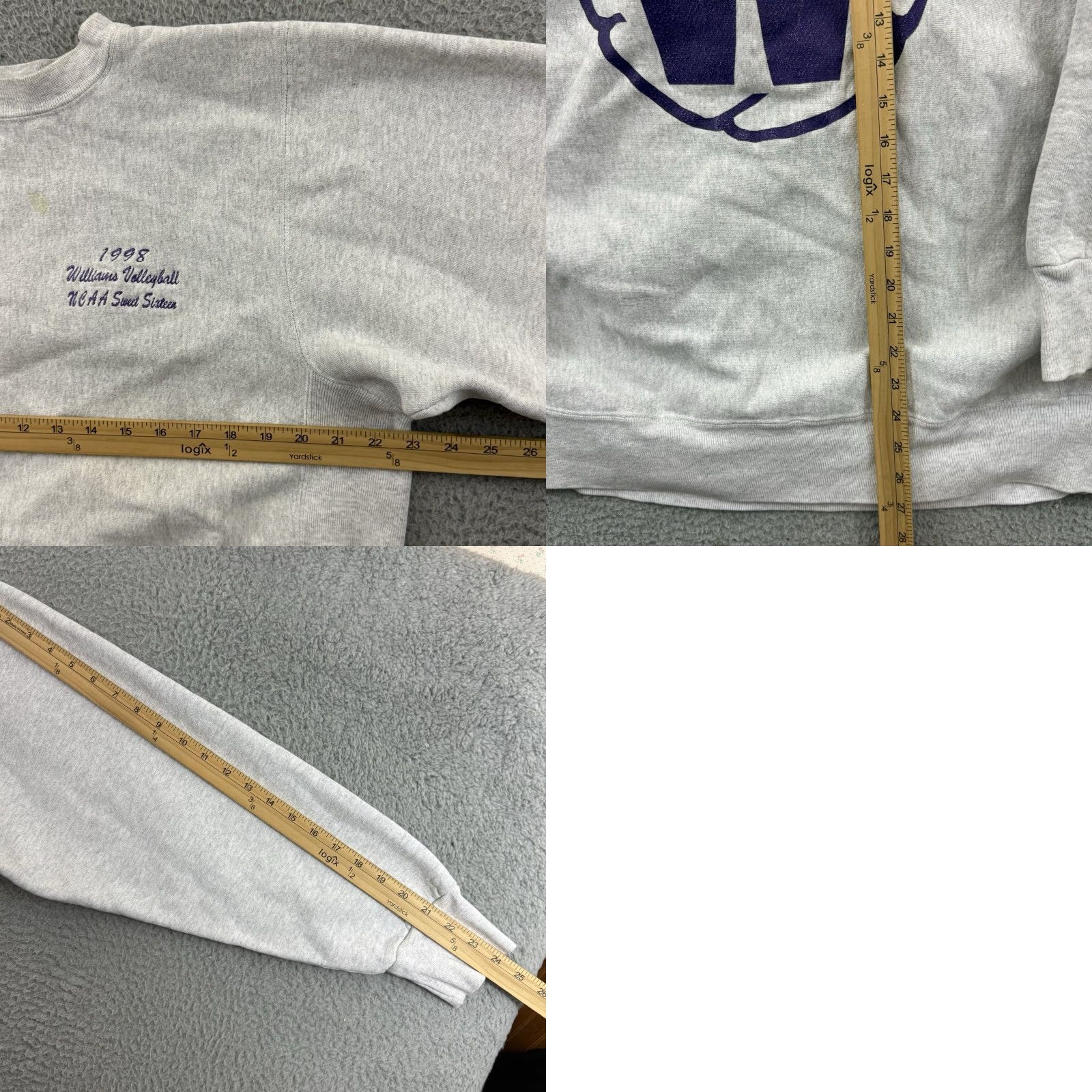 Vintage VINTAGE Williams College Sweatshirt Men’s Large Gray 90s Reverse Weave Pullover Regular Fit Cotton Kellsport Logo Crew Neck Size US L / EU 52-54 / 3 - 8 Thumbnail