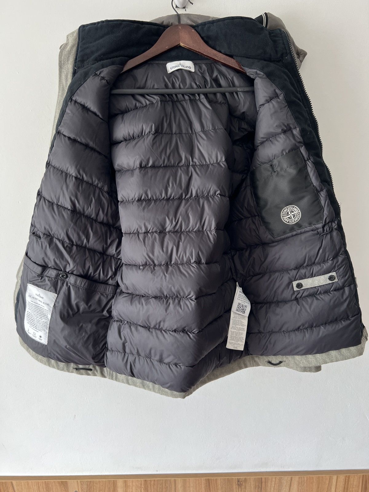 Stone Island 🔥🔥 Stone Island Grey Wool Blend Ice Jacket Size US M / EU 48-50 / 2 - 5 Thumbnail