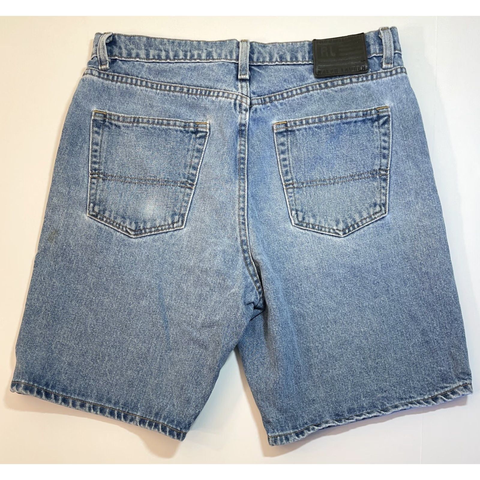 Polo Ralph Lauren VINTAGE Polo Ralph Lauren Mens Shorts Denim 90s Blue 34 Belt Loops 5-Pocket Casual Mens Size US S / EU 44-46 / 1 - 3 Thumbnail