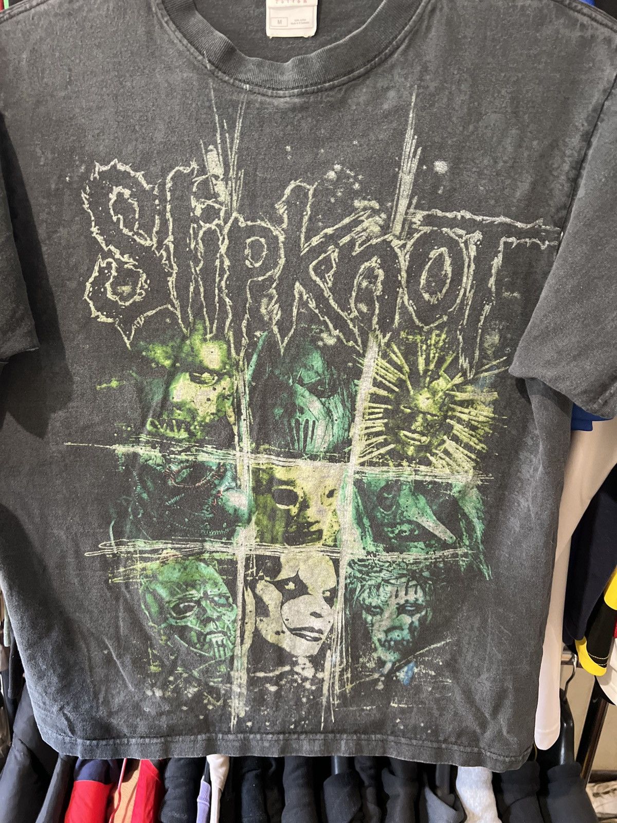 Band Tees 2003/2004 VINTAGE SLIPKNOT ALL OVERPINT NU METAL T SHIRT AOP Size US M / EU 48-50 / 2 - 4 Thumbnail