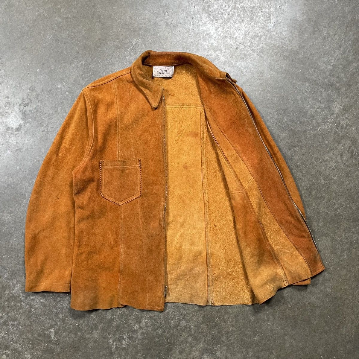 Vintage Vintage 1960s Western Suede Cowhide Leather Jacket Size US M / EU 48-50 / 2 - 2 Thumbnail