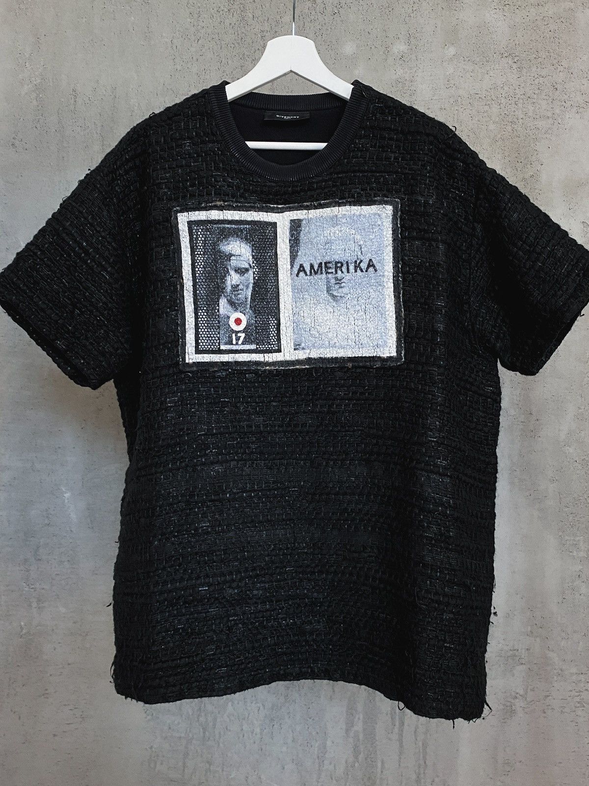Givenchy FW13 Runway – “Amerika” Waxed Wool Blend T-Shirt