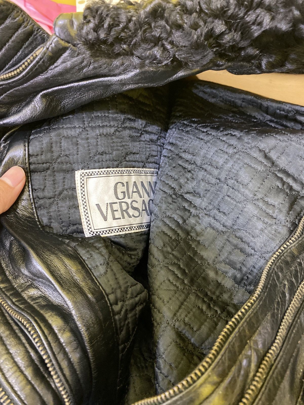 Versace Jeans Couture biker leather leopard motif Size US M / EU 48-50 / 2 - 3 Thumbnail