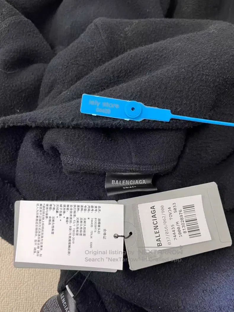 Balenciaga Balenciaga Pleated Effect Paris Moon Pattern Hooded Sweats Size US M / EU 48-50 / 2 - 5 Thumbnail