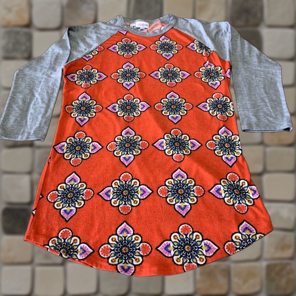 Vintage LuLaRoe T-Shirt Womens XS 3/4 Sleeve Pullover Gray Floral Southwest X-Small Size XS / US 0-2 / IT 36-38 - 1 Thumbnail