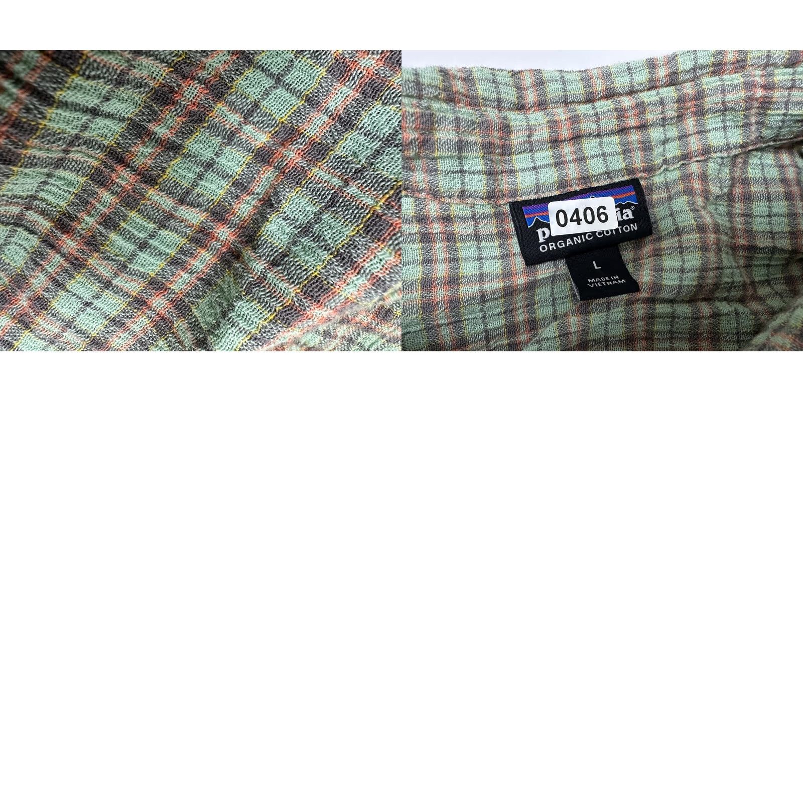 Patagonia Patagonia Shirt Men Large Organic Cotton Gauze Mint Plaid Outdoors Travel Casual Size US L / EU 52-54 / 3 - 10 Thumbnail