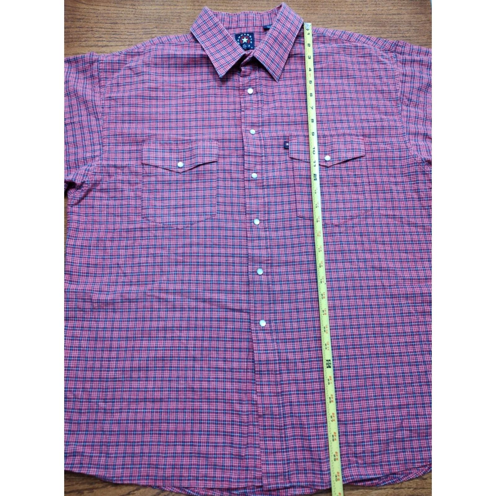 Vintage VINTAGE Panhandle Slim Shirt Mens XL Red Plaid Pearl Snap Cowboy Rodeo Short Sleeve Button-Up Classic Workwear Mens Size US XL / EU 56 / 4 - 5 Thumbnail