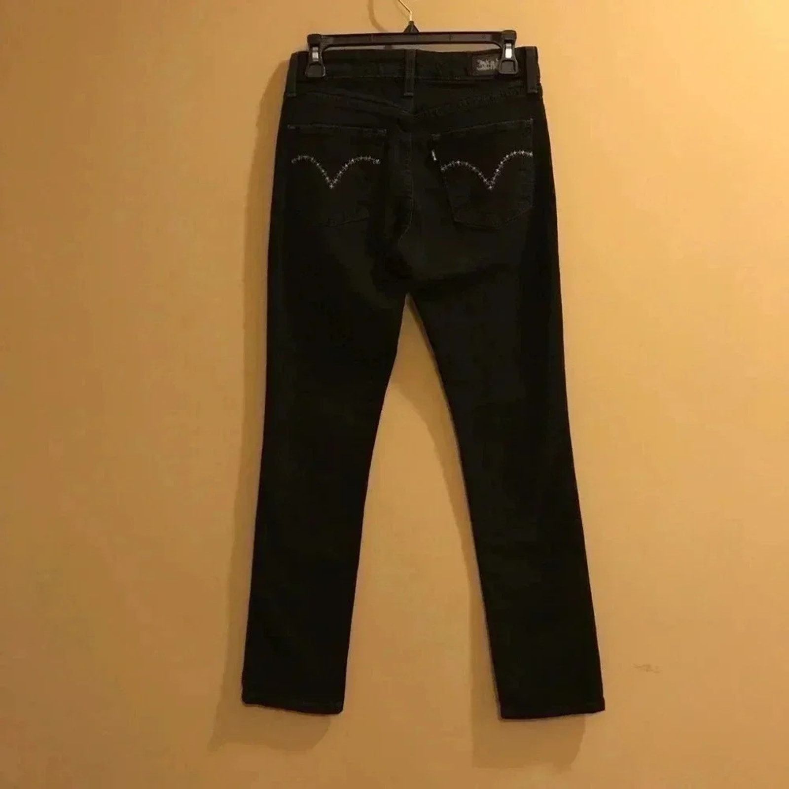 Levi's Levi's Stretch Mid Rise Skinny Black Jeans Womens Size 27" / US 4 / IT 40 - 2 Thumbnail