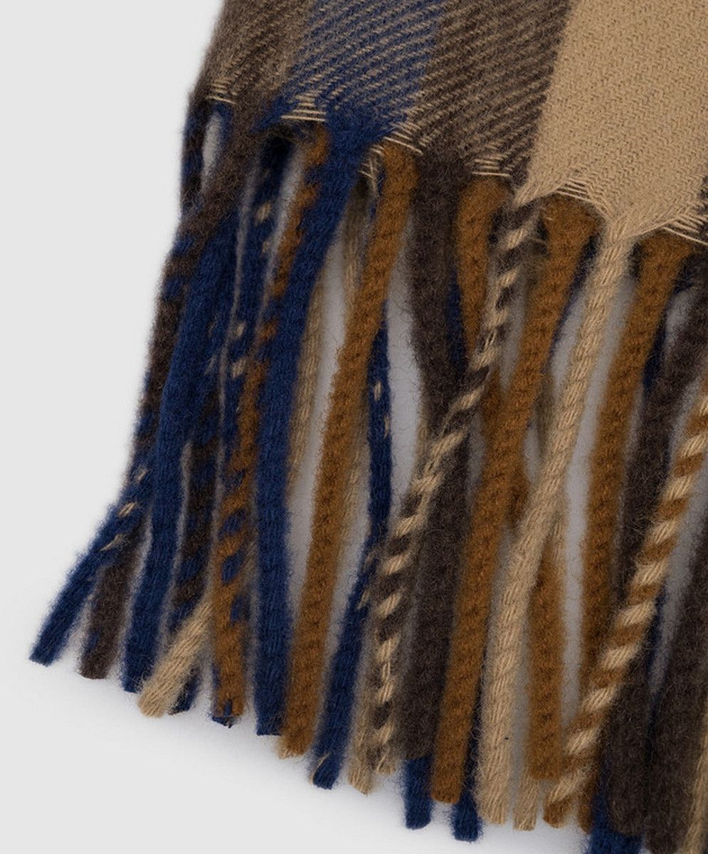 Loro Piana LORO PIANA Grande College brown checkered cashmere scarf Size ONE SIZE - 3 Thumbnail