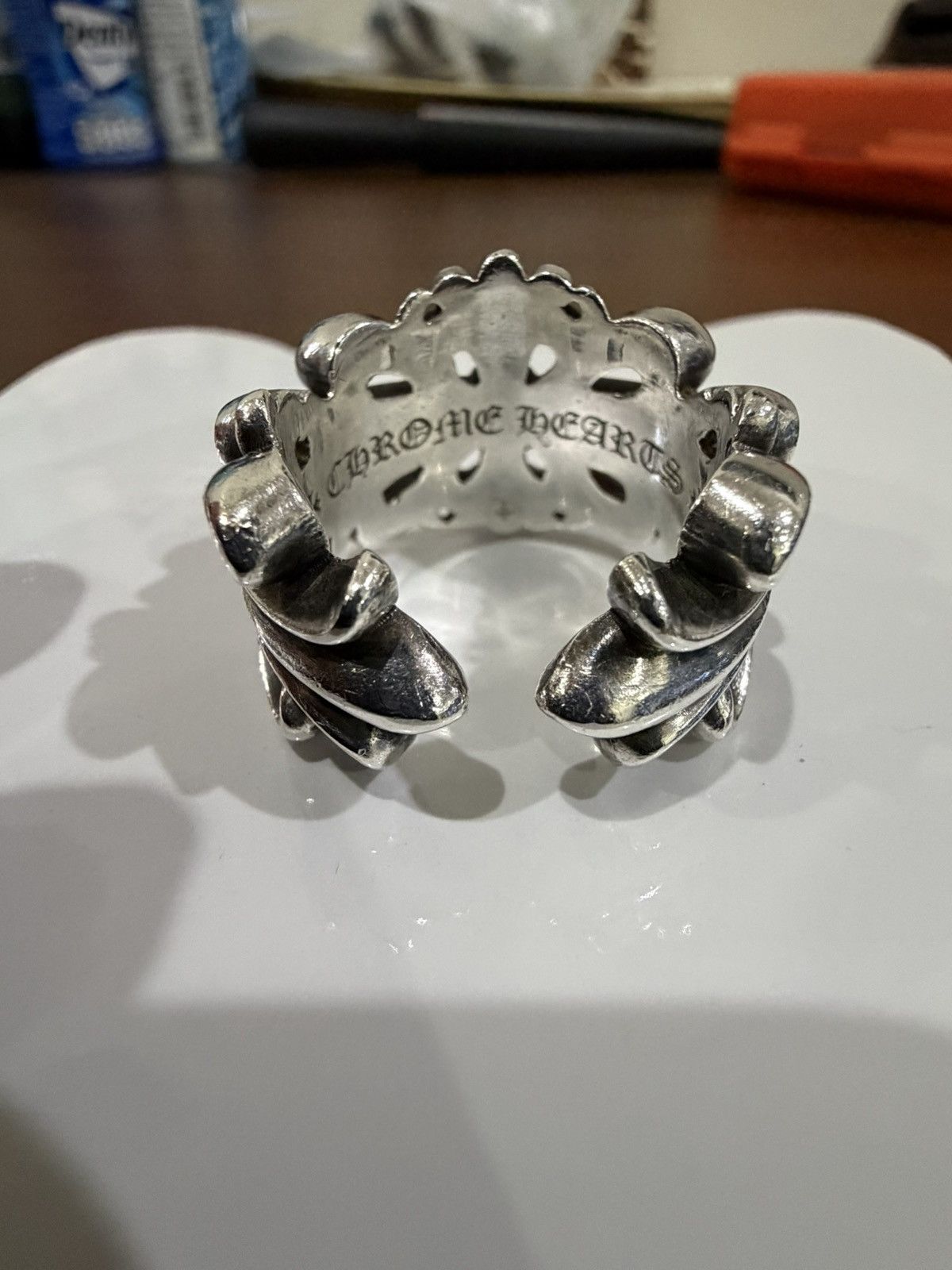 Chrome Hearts Chrome hearts double floral ring 11us Paris stamp Size ONE SIZE - 7 Thumbnail
