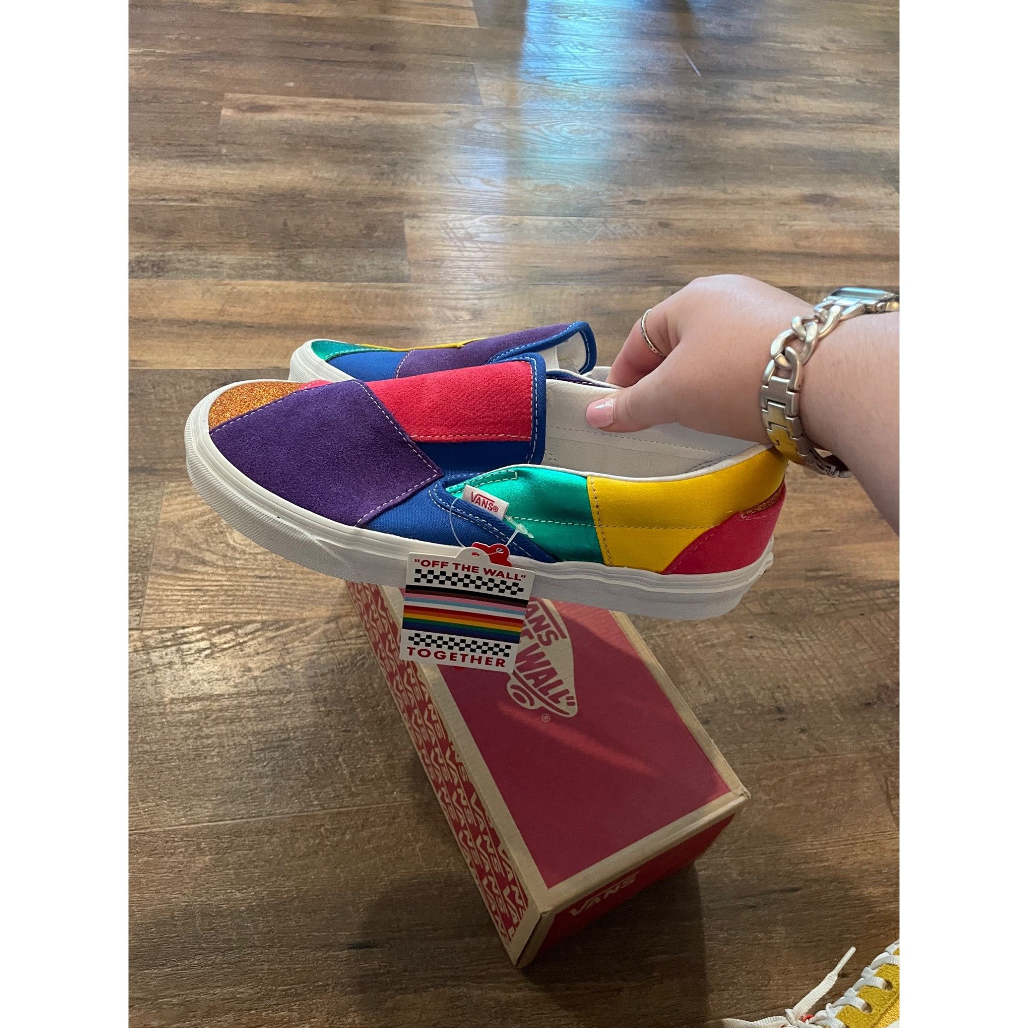 Vans BNWT Vans Pride Patchwork Slip On Skate Sneaker Men’s 9 Wome Size US 9 / EU 42 - 6 Thumbnail