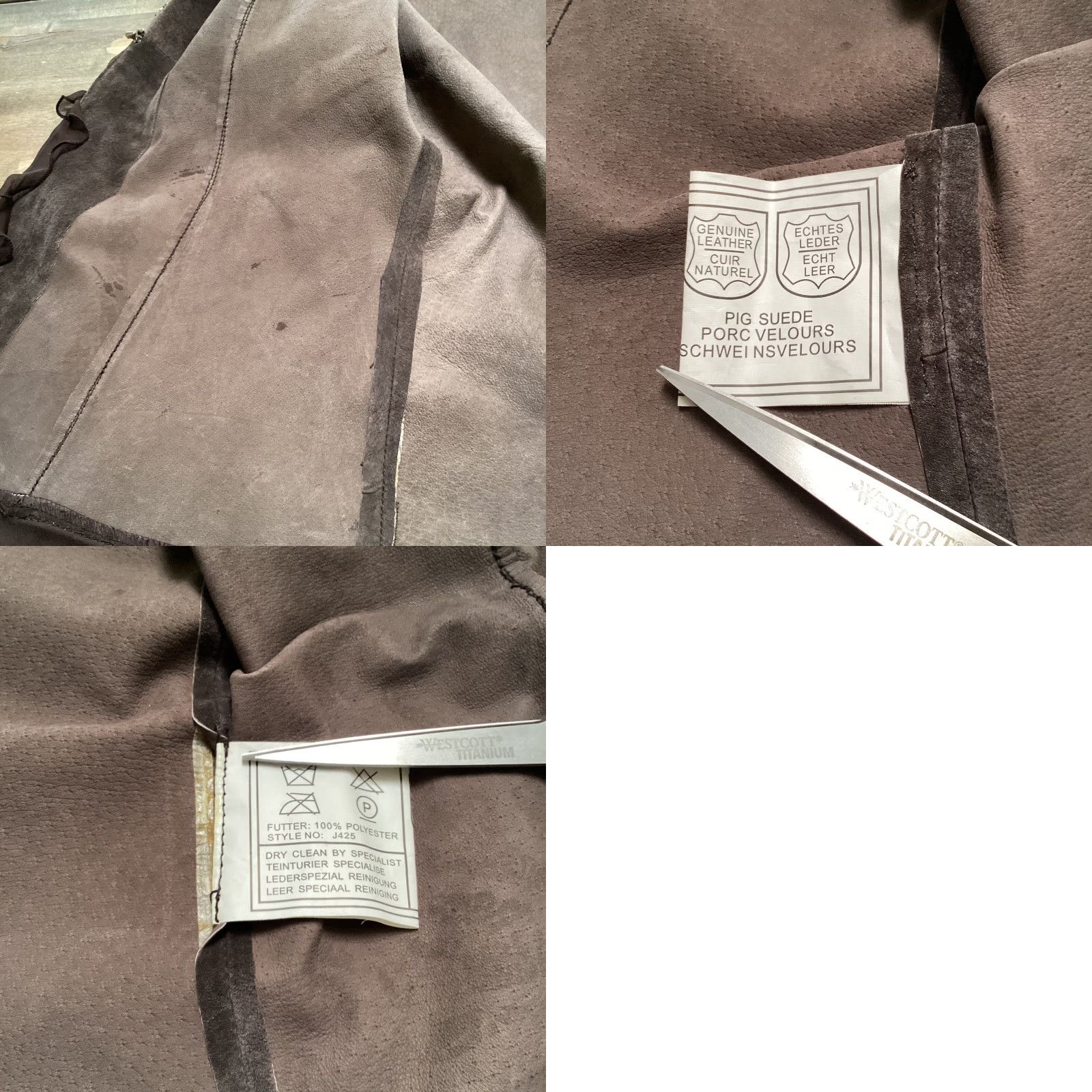 Vintage Monterra Jacket Women S Brown Pig Suede Leather Ruffles Lightweight Western Size S / US 4 / IT 40 - 9 Thumbnail