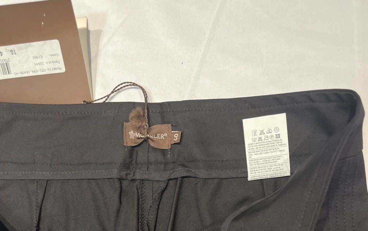 Moncler × Vintage Moncler Ladies’ Black Cotton Trouser Pants Unworn Y2K Size 27" / US 4 / IT 40 - 5 Thumbnail