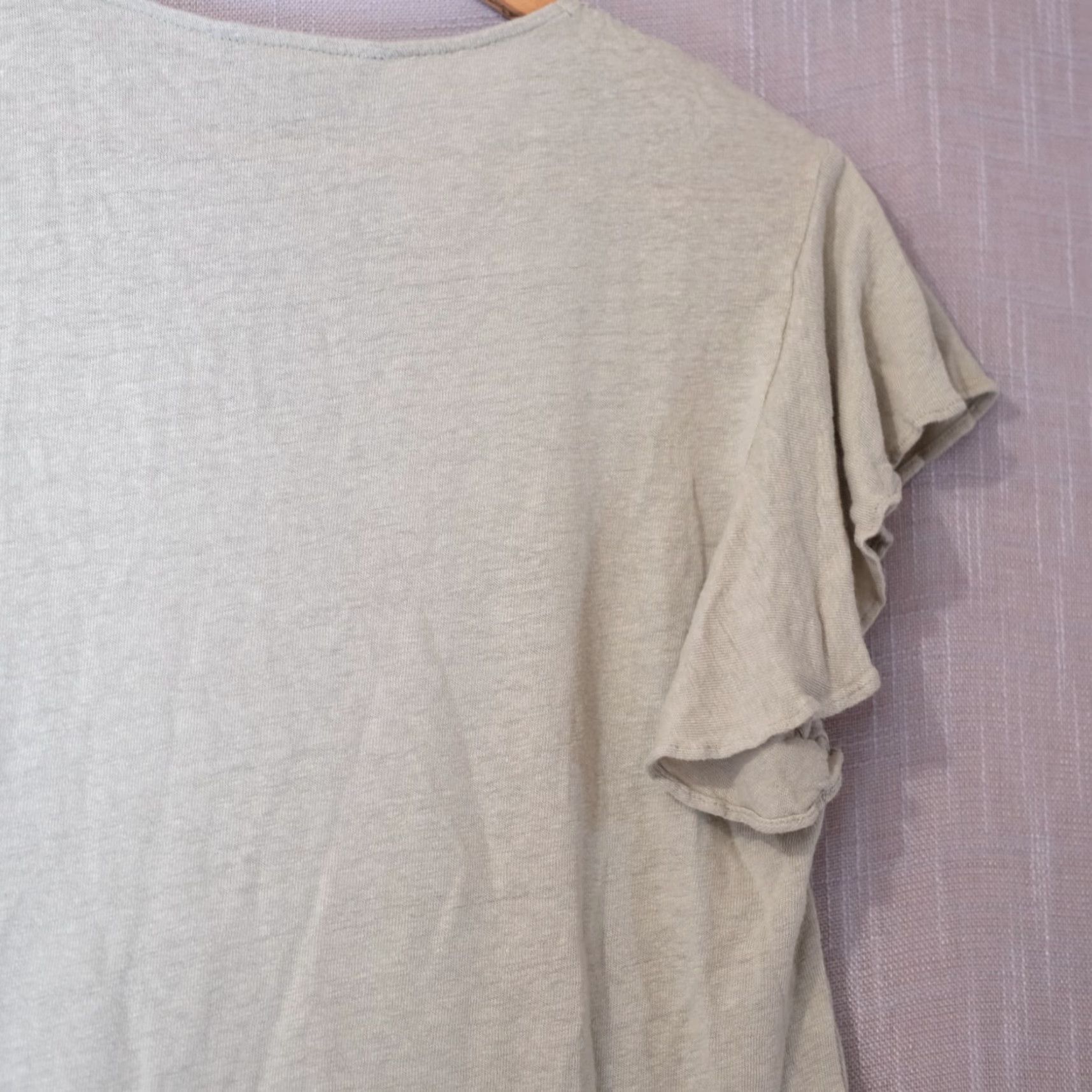 Ralph Lauren Lauren Ralph Lauren Crochet Lace V-Neck Top Womens M Green Linen/Viscose Shirt Knit Casual Slim Short Sleeve T-Shirt 90s Style Womens M Size M / US 6-8 / IT 42-44 - 7 Thumbnail